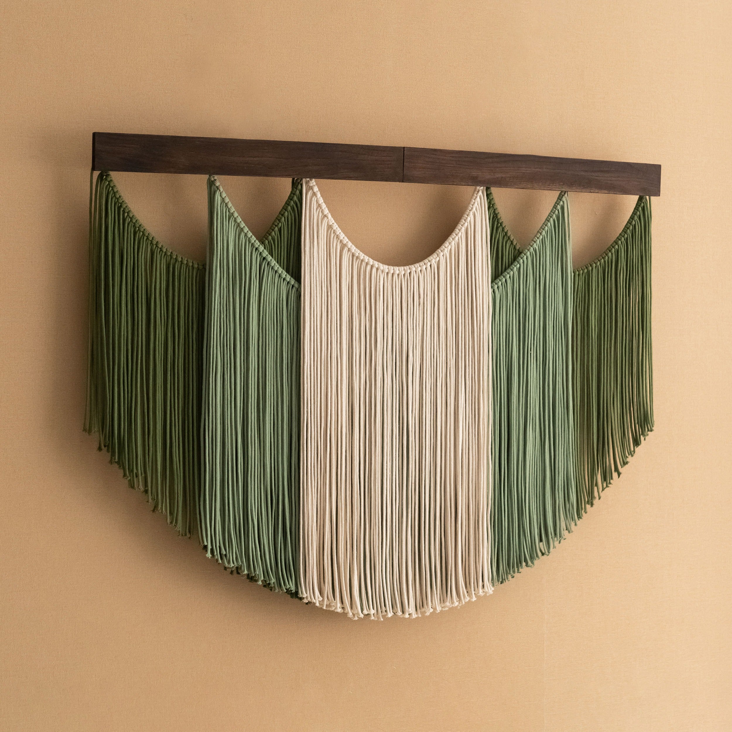 Soft Layers Wall Hanging – Boho Draped Macrame Fiber Art Decor V29