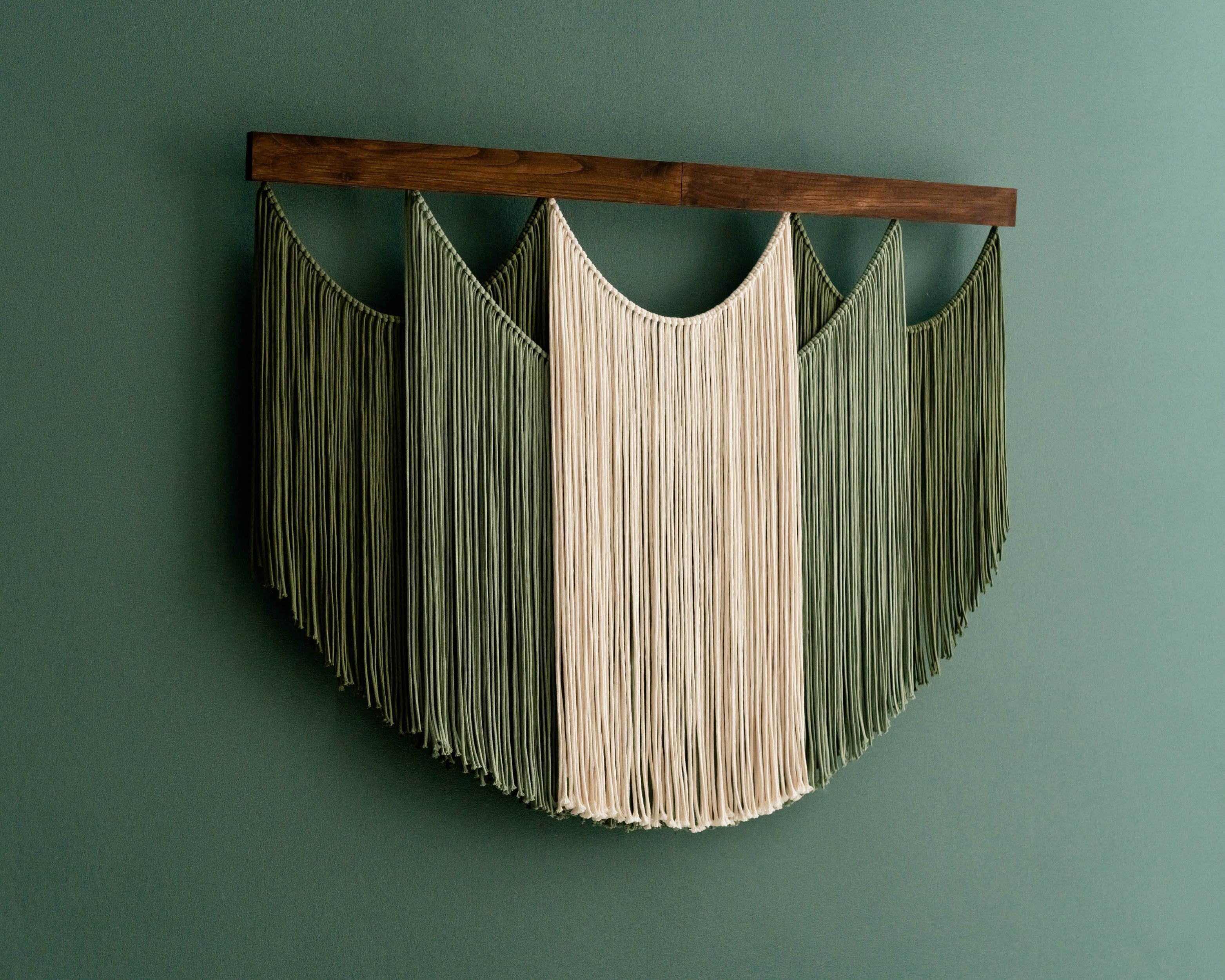 Soft Layers Wall Hanging – Boho Draped Macrame Fiber Art Decor V29
