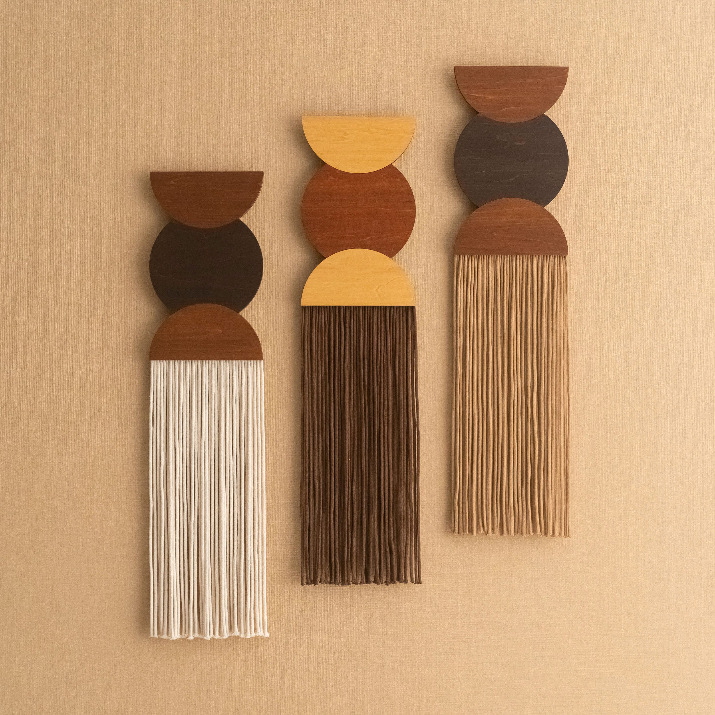 Macrame Fiber Wall Hanging For Minimalist Boho Home Decoration
