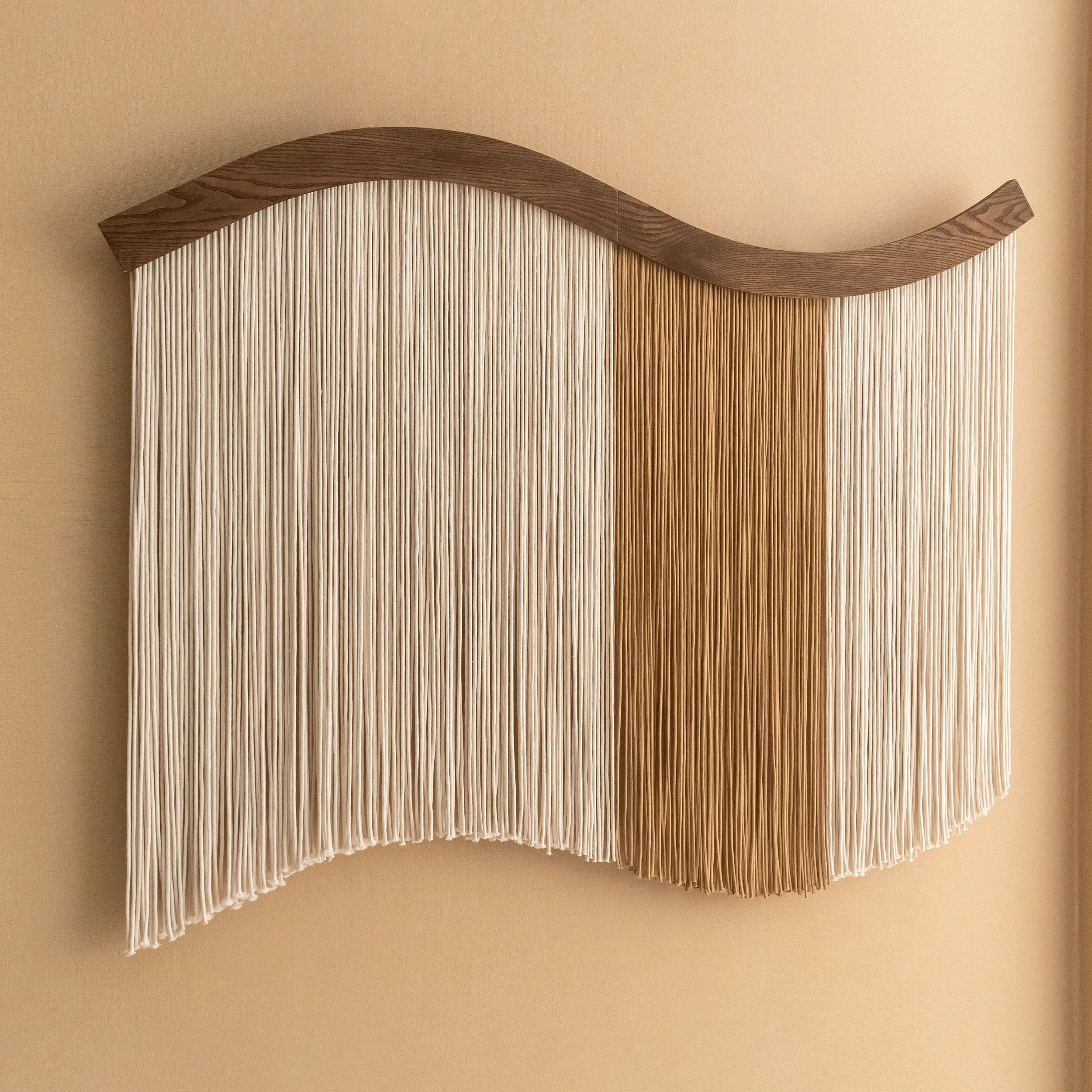 Minimalist Macrame Fiber Wall Hanging For Natural Warm Wall Accent