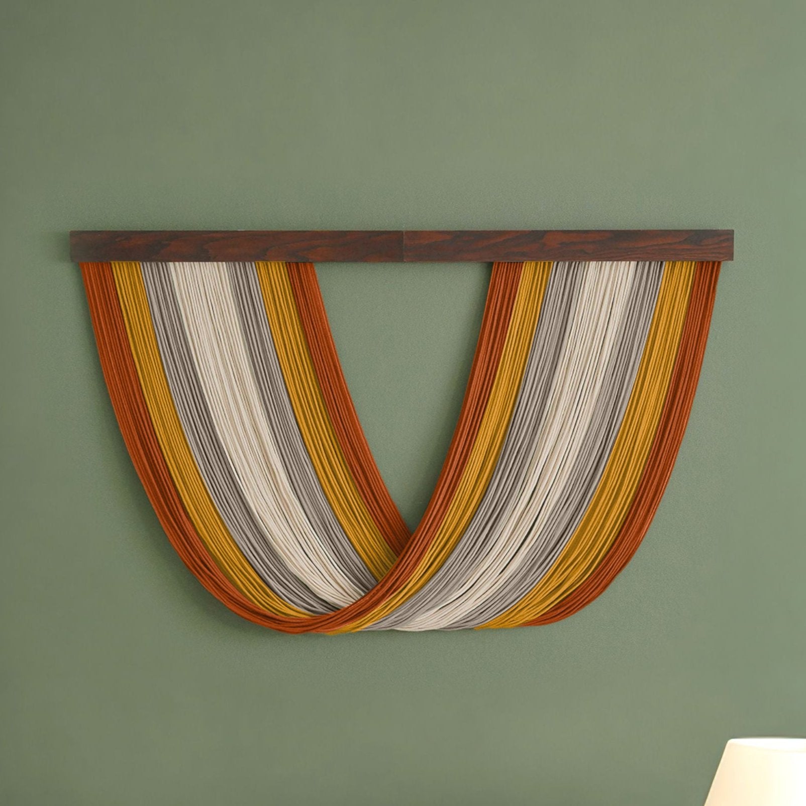 Tenture murale en fibre de macramé pour une décoration bohème élégante