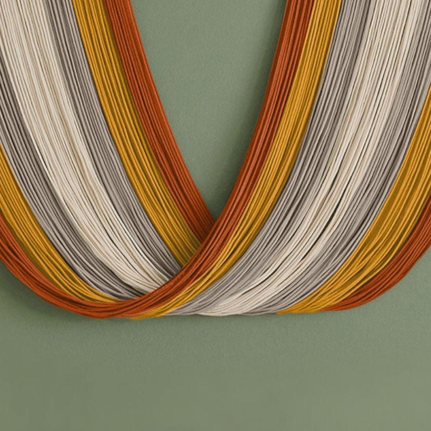 Tenture murale en fibre de macramé pour une décoration bohème élégante