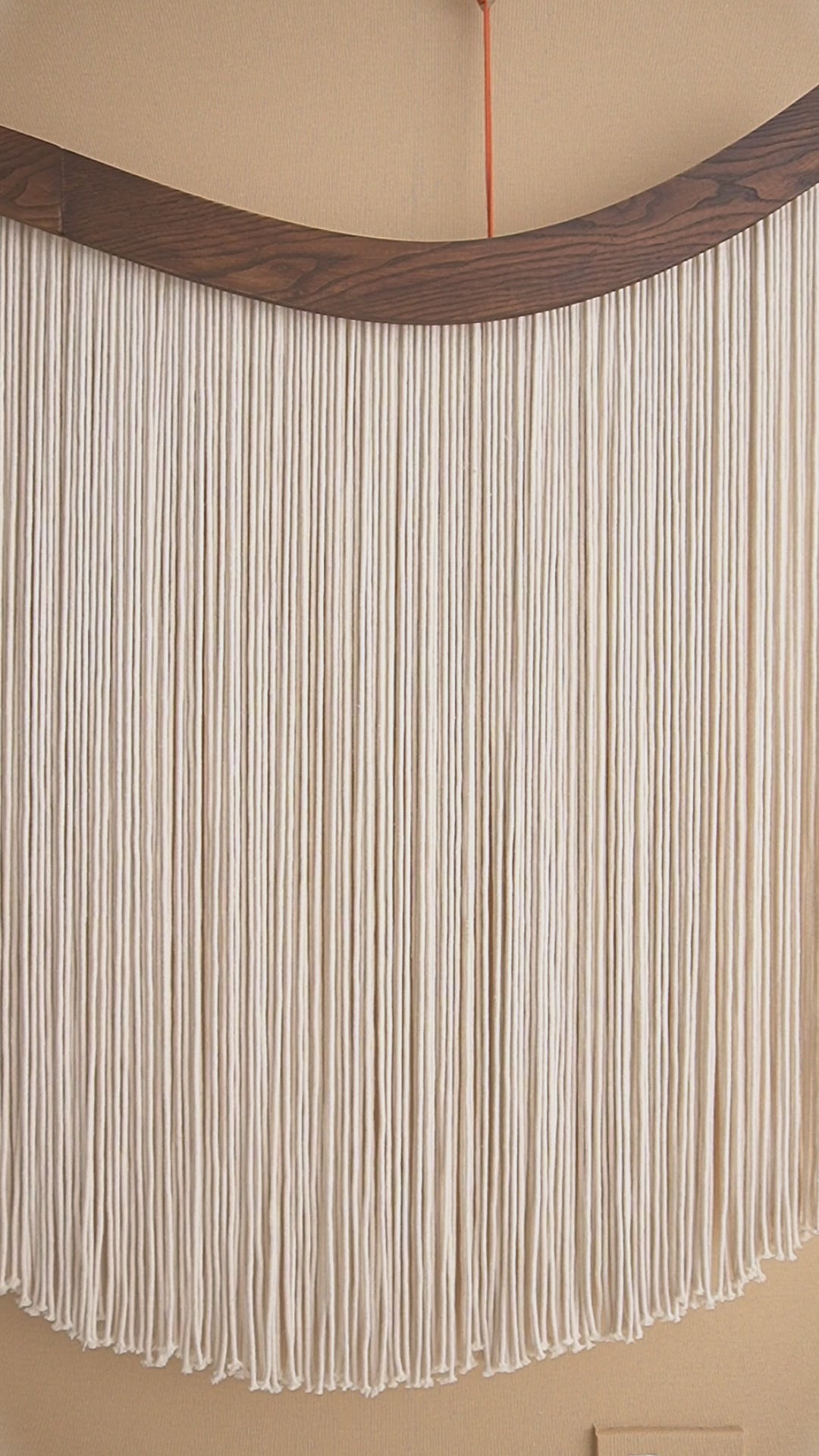 The Curve Wall Hanging – Minimalist Wavy Macrame Wall Art U07