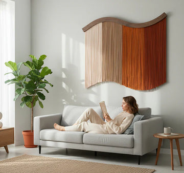 Cozy Hearth: Why You Should Swap Your Fireplace Mirror for Textured Fiber Art