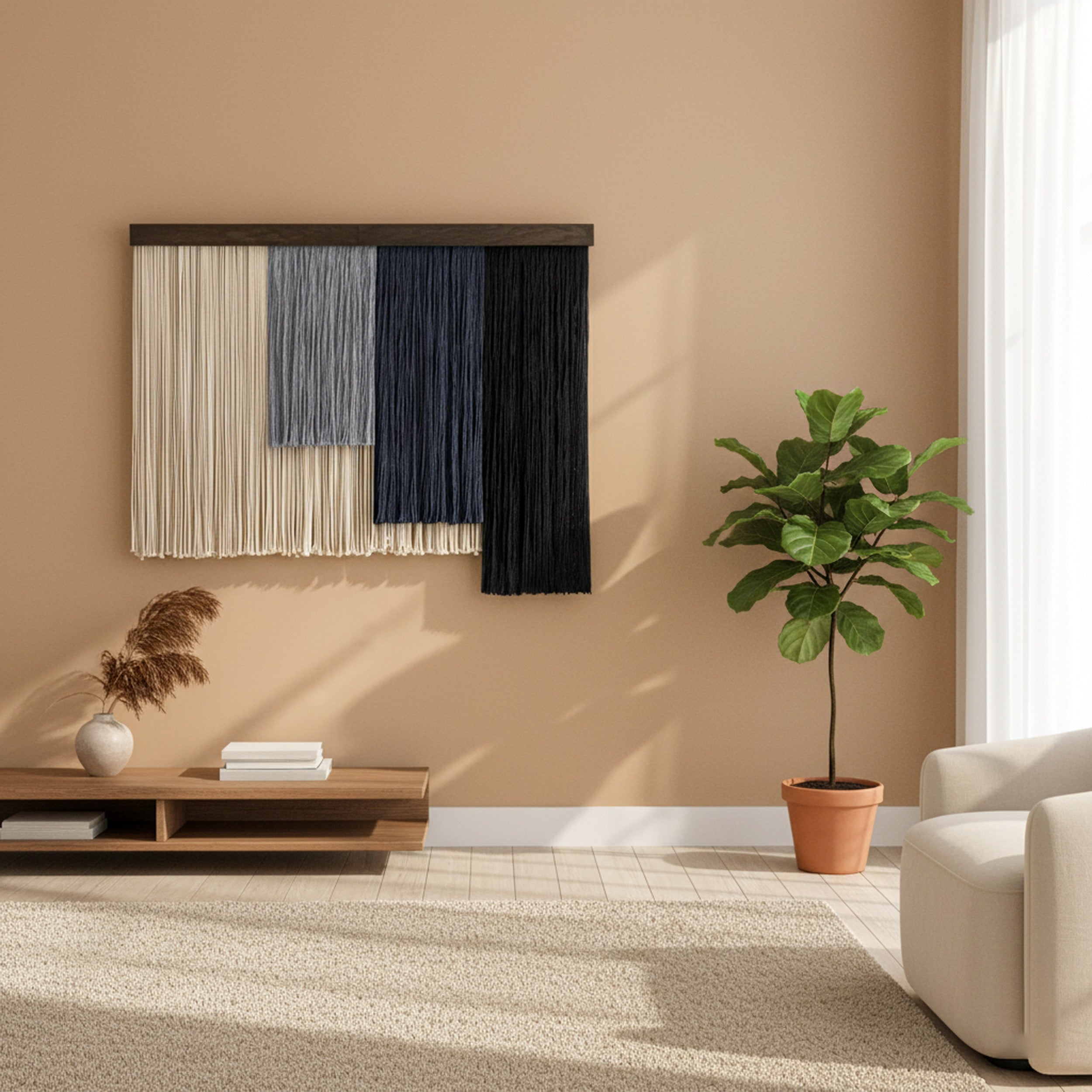 Shades of Zen Wall Hanging – Large Cotton Macrame Boho Decor V97