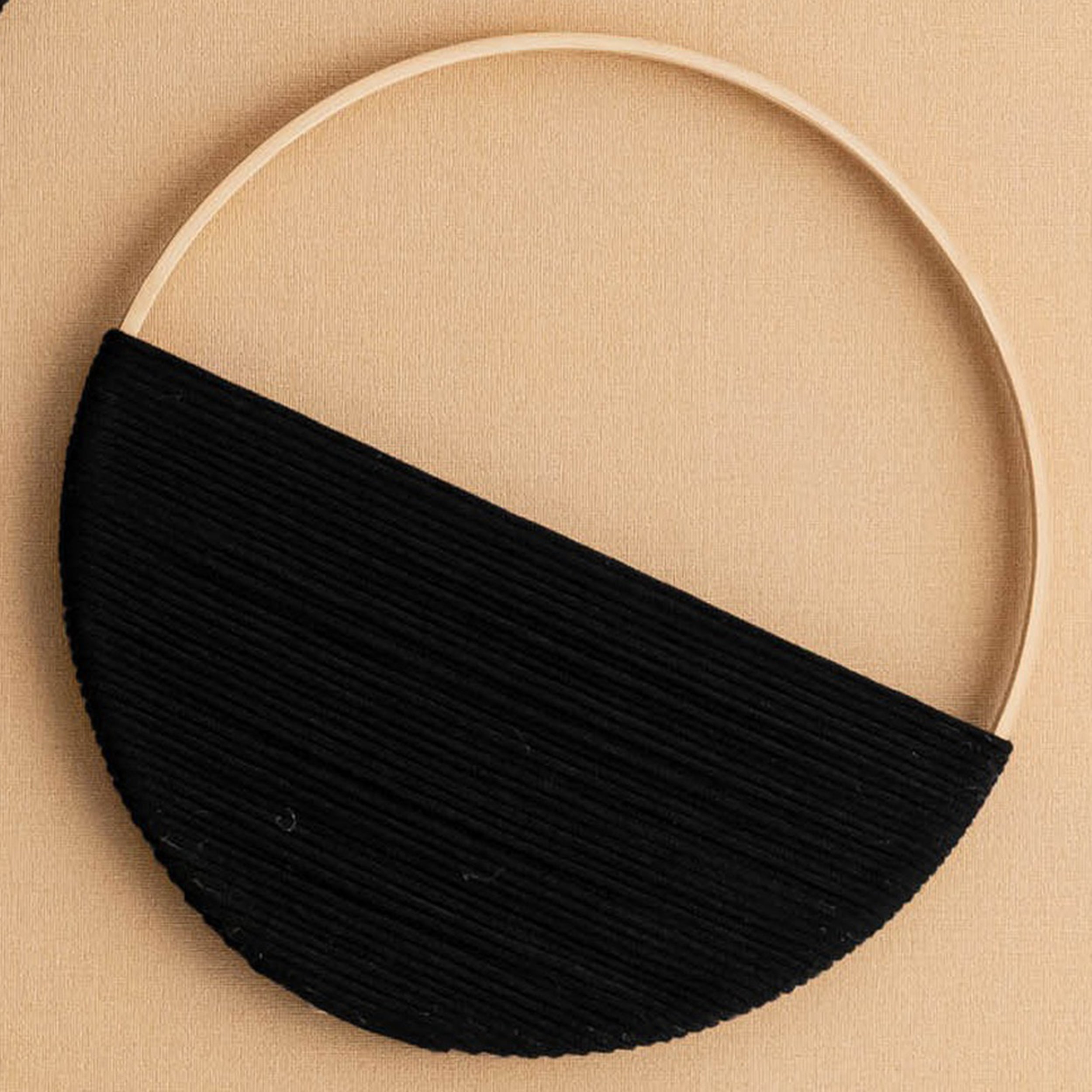 Macrame Circle Wall Decor – Vertical Boho Macrame Wall Art W23