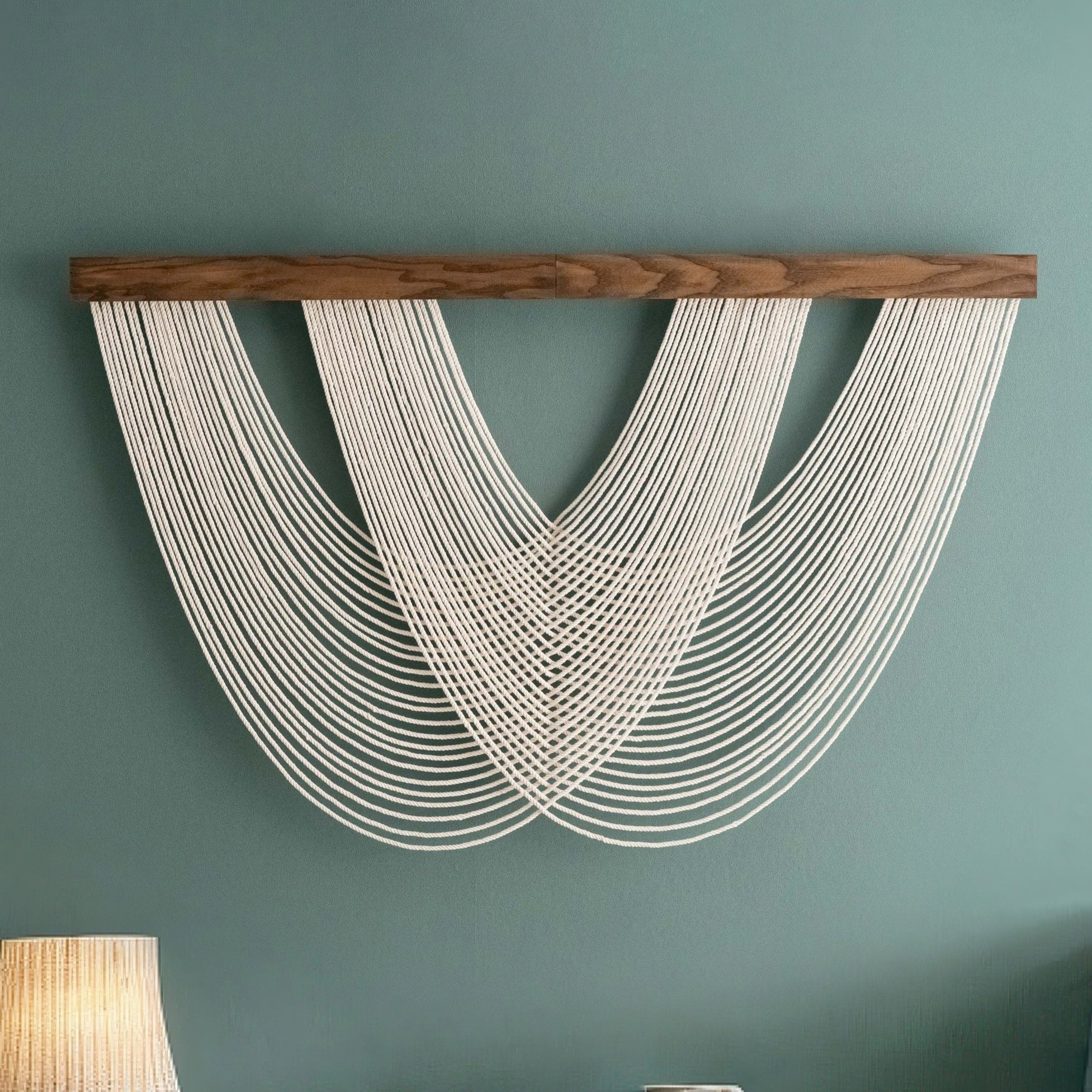 Macrame Fiber Wall Hanging For Elegant Boho Home Decoration