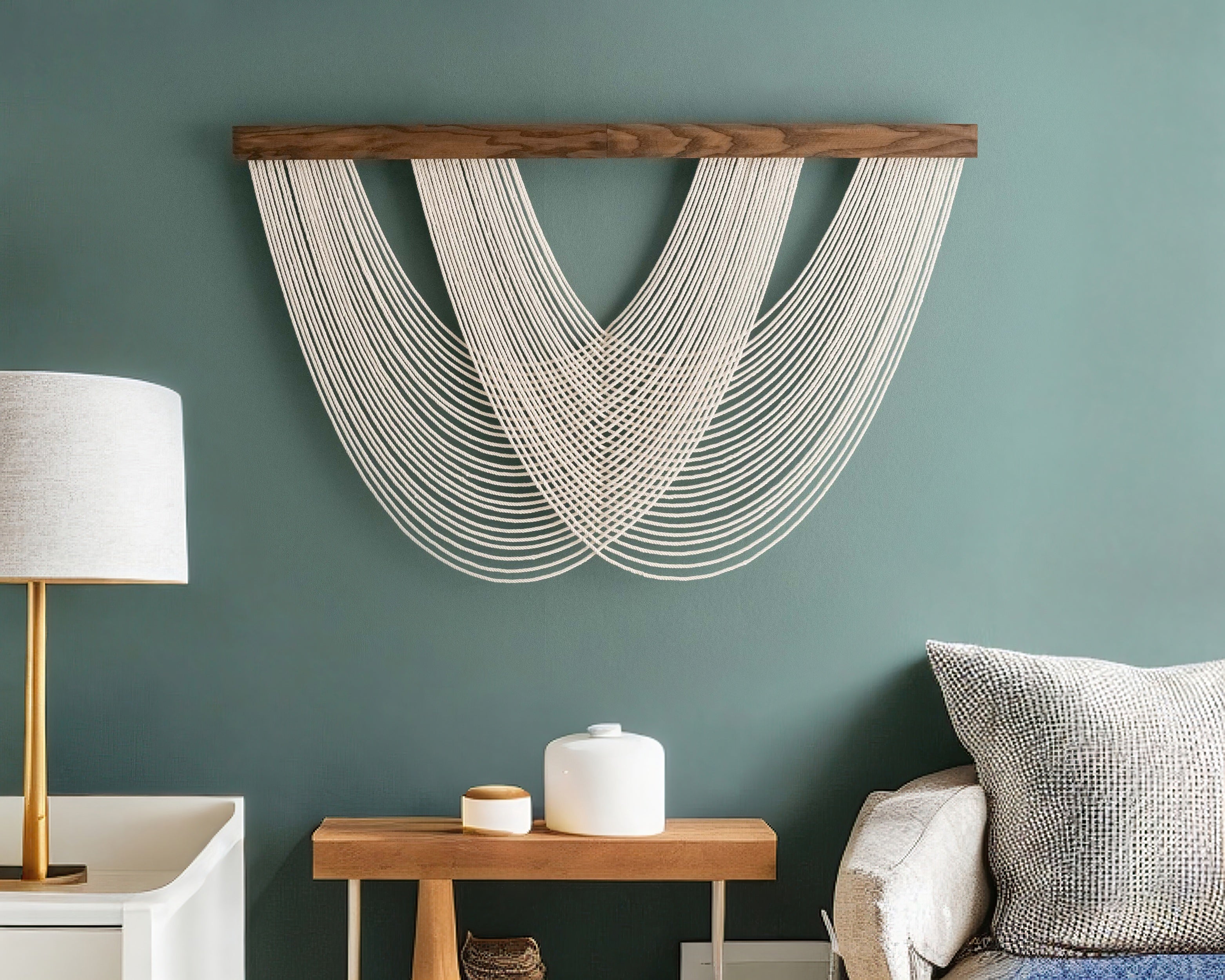 Macrame Fiber Wall Hanging For Cozy Boho Home Decoration