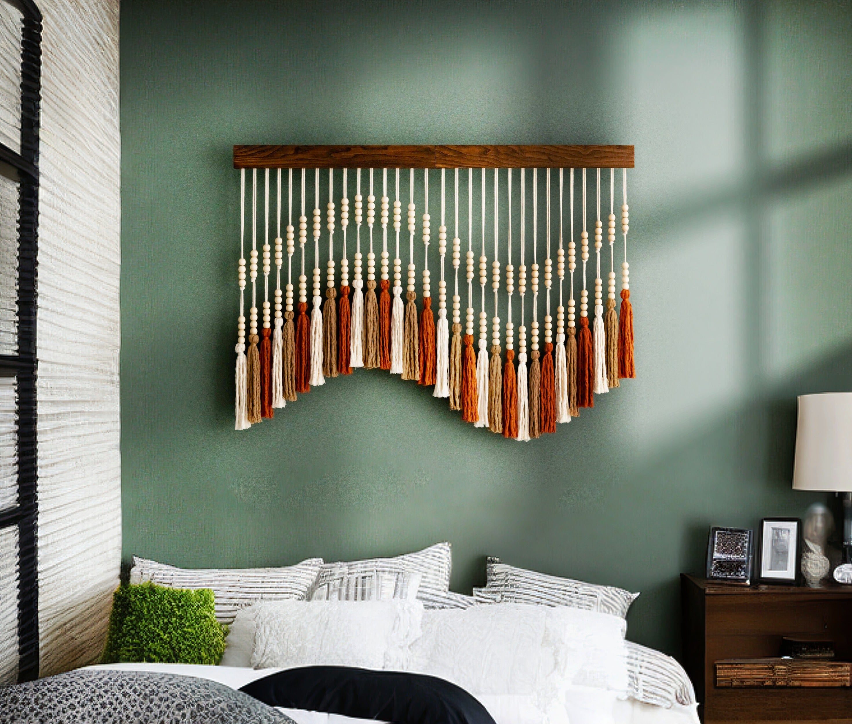 Macrame Tassel Fiber Wall Hanging For Stylish Home Decor