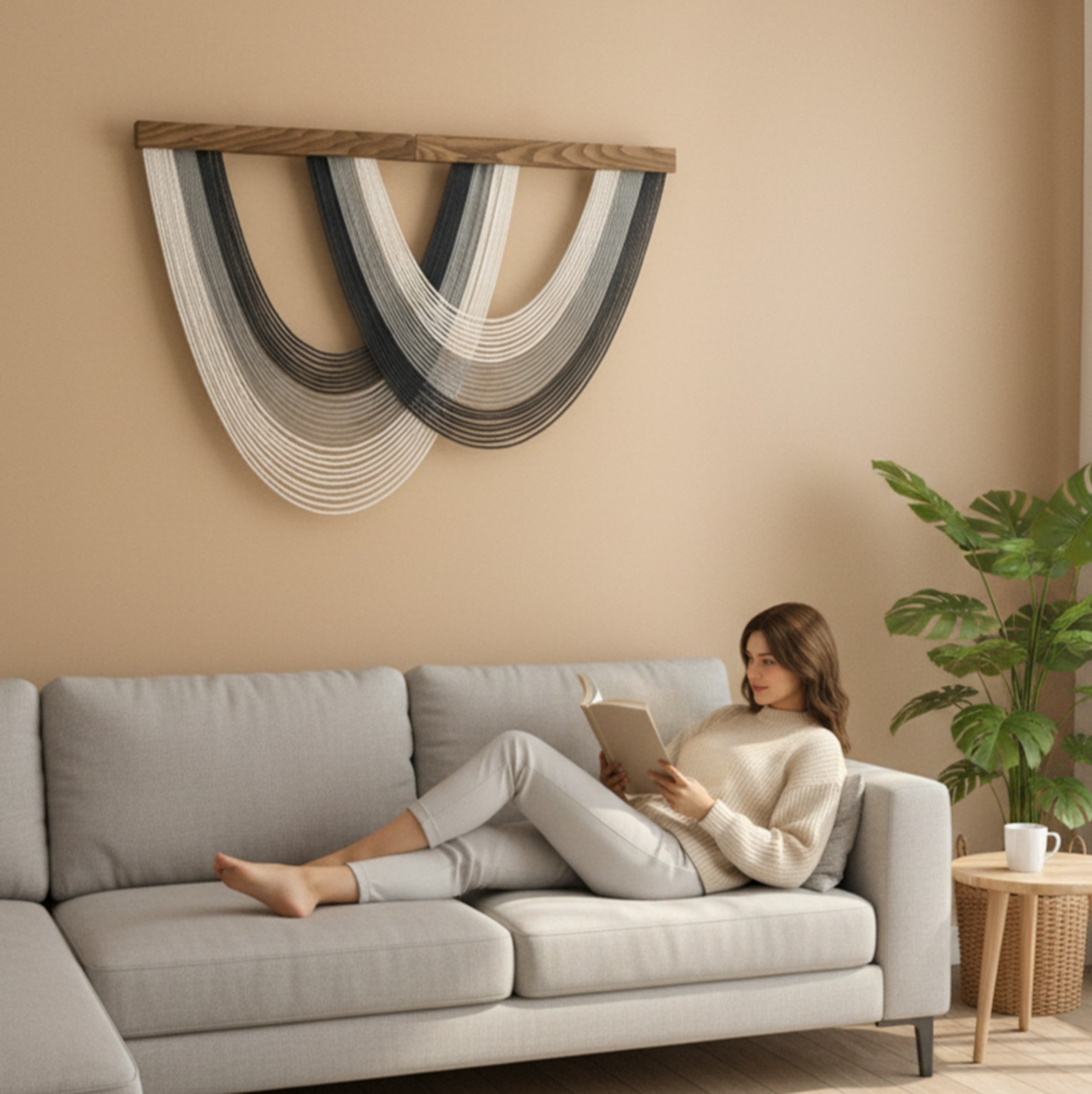 The Wave Macrame Wall Hanging – Boho Wall Art for Modern Homes V89