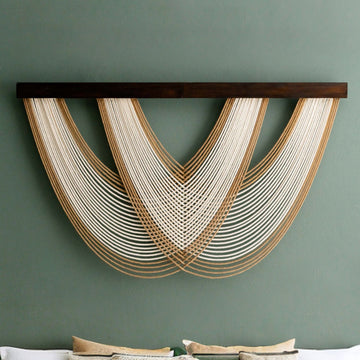 The Serenity Macrame Jellyfish Wall Hanging - Boho Cotton Art V56