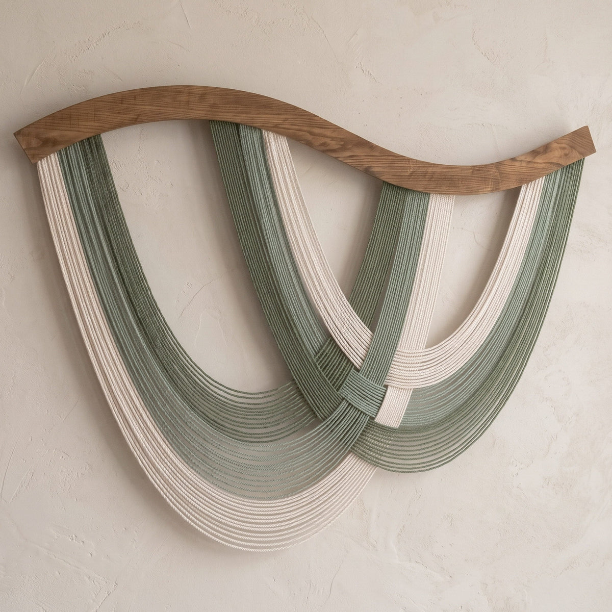 The Flow Wall Hanging – Cotton Macrame Wave Art for Boho Decor V93