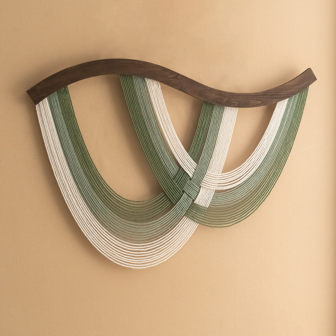 Macrame Fiber Wall Hanging Natural Green Fiber Boho Wall Decor V93