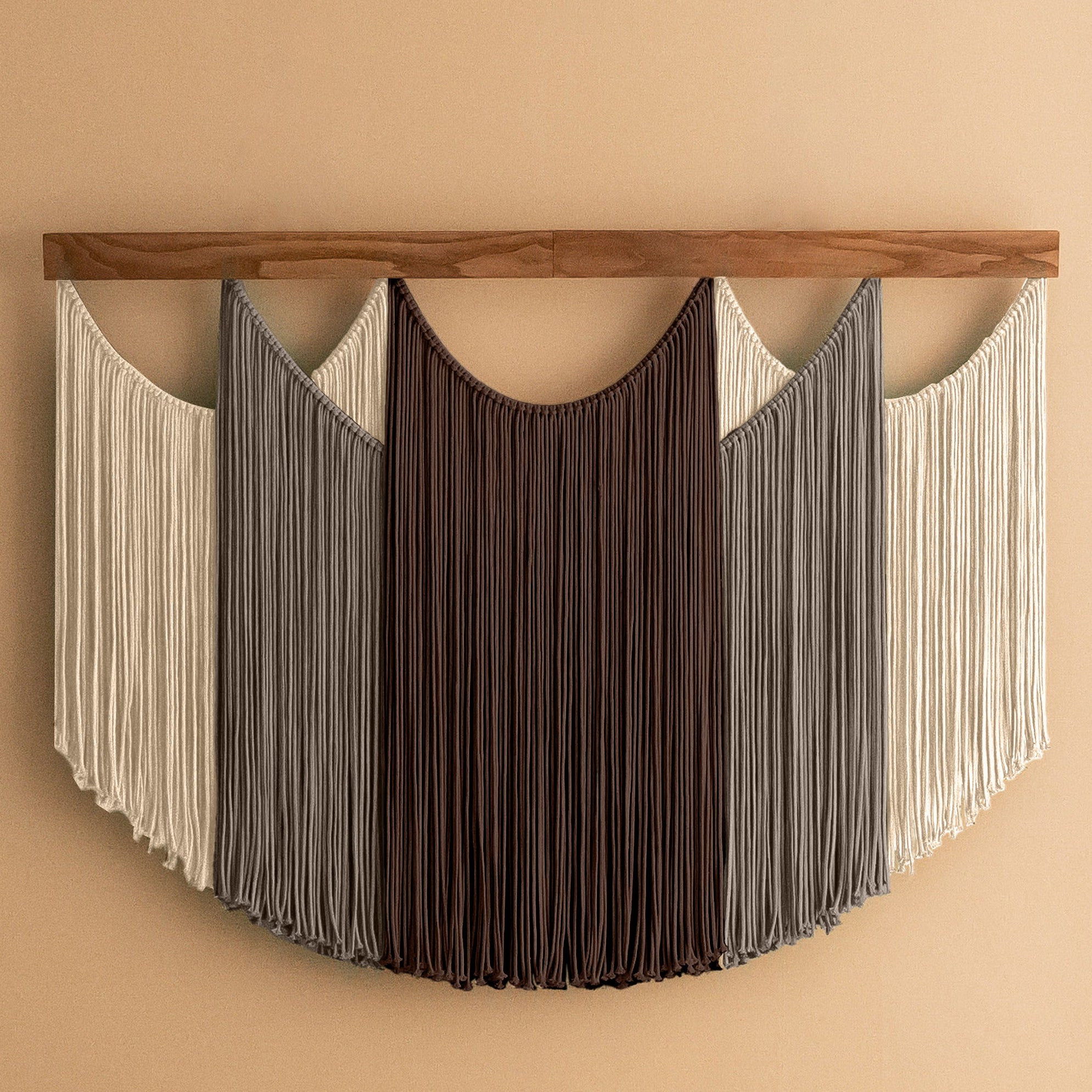 Soft Layers Wall Hanging – Large Macrame Fiber Art for Modern Spaces V29
