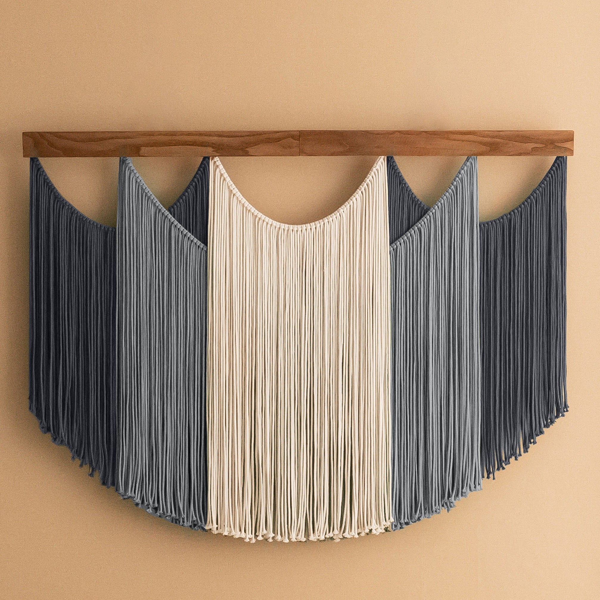 Soft Layers Wall Hanging – Large Macrame Fiber Art for Modern Home V29