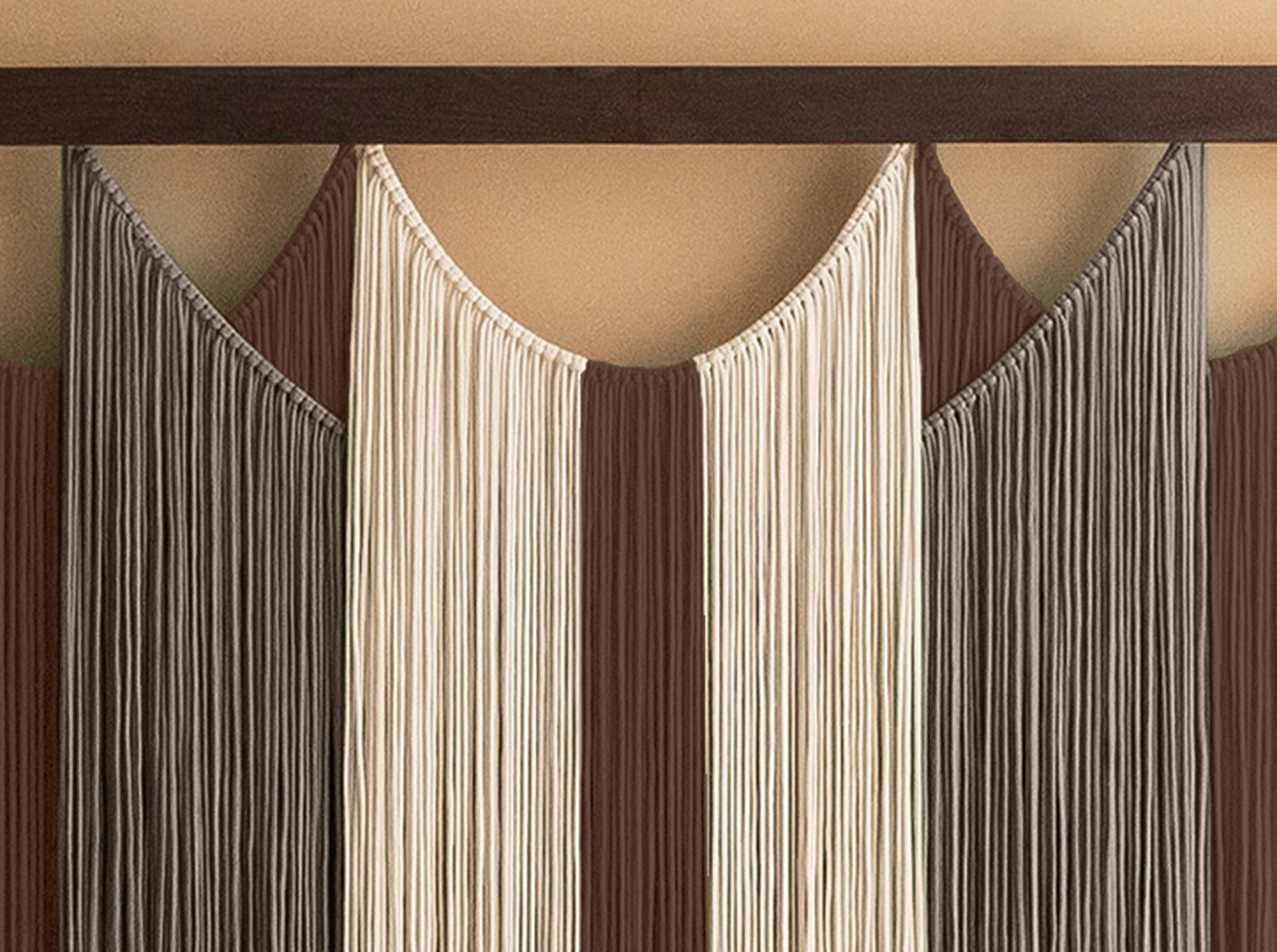 The Calm Macrame Wall Hanging – Neutral Boho Fiber Wall Art V90