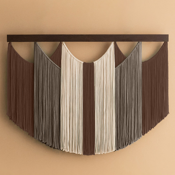 The Calm Macrame Wall Hanging – Neutral Boho Fiber Wall Art V90