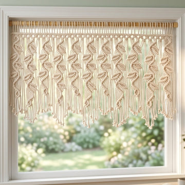 Macrame Curtain for Bohemian Curtain and Interior Decor C03