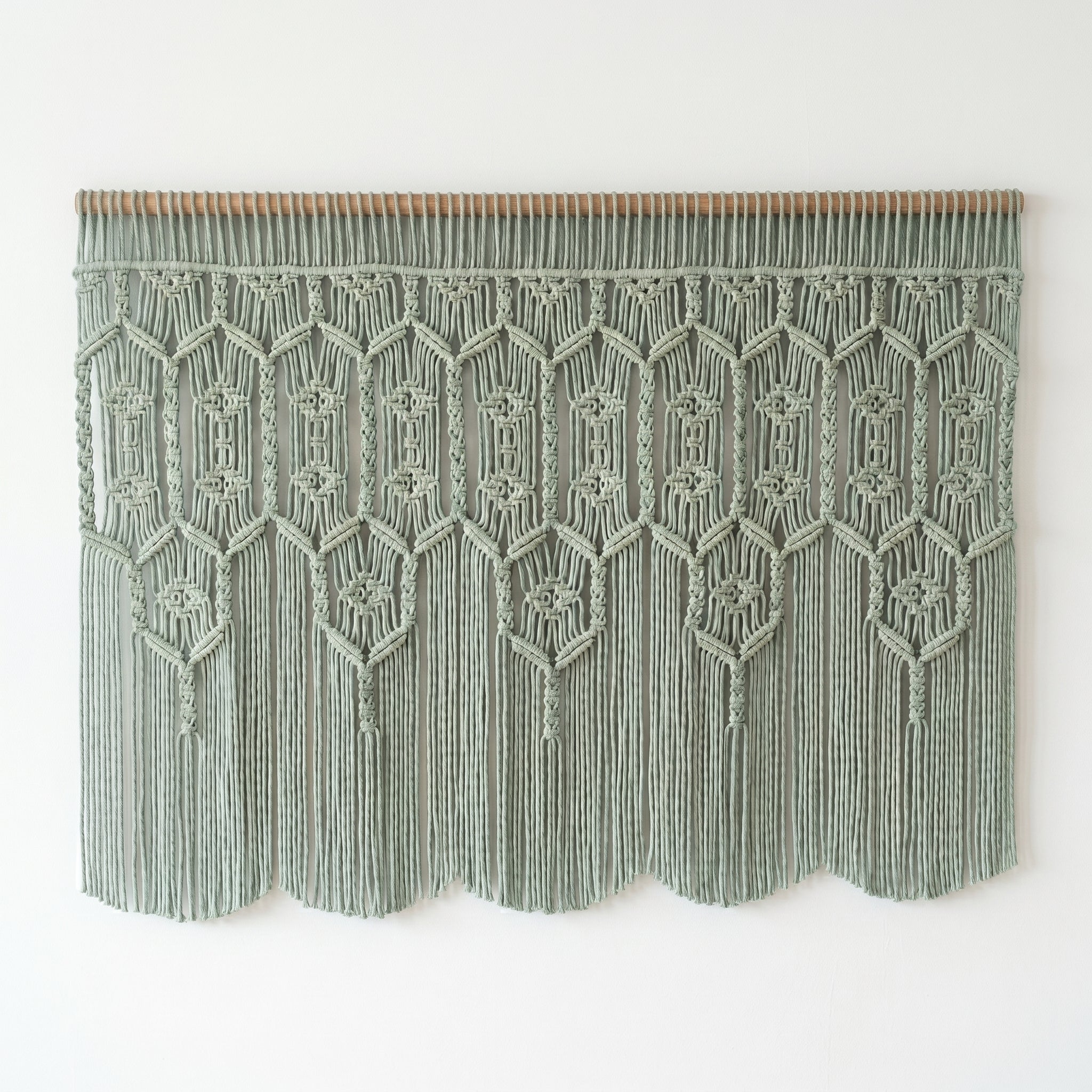 Macrame Curtain for Boho Room Decor and Window Hanging C31