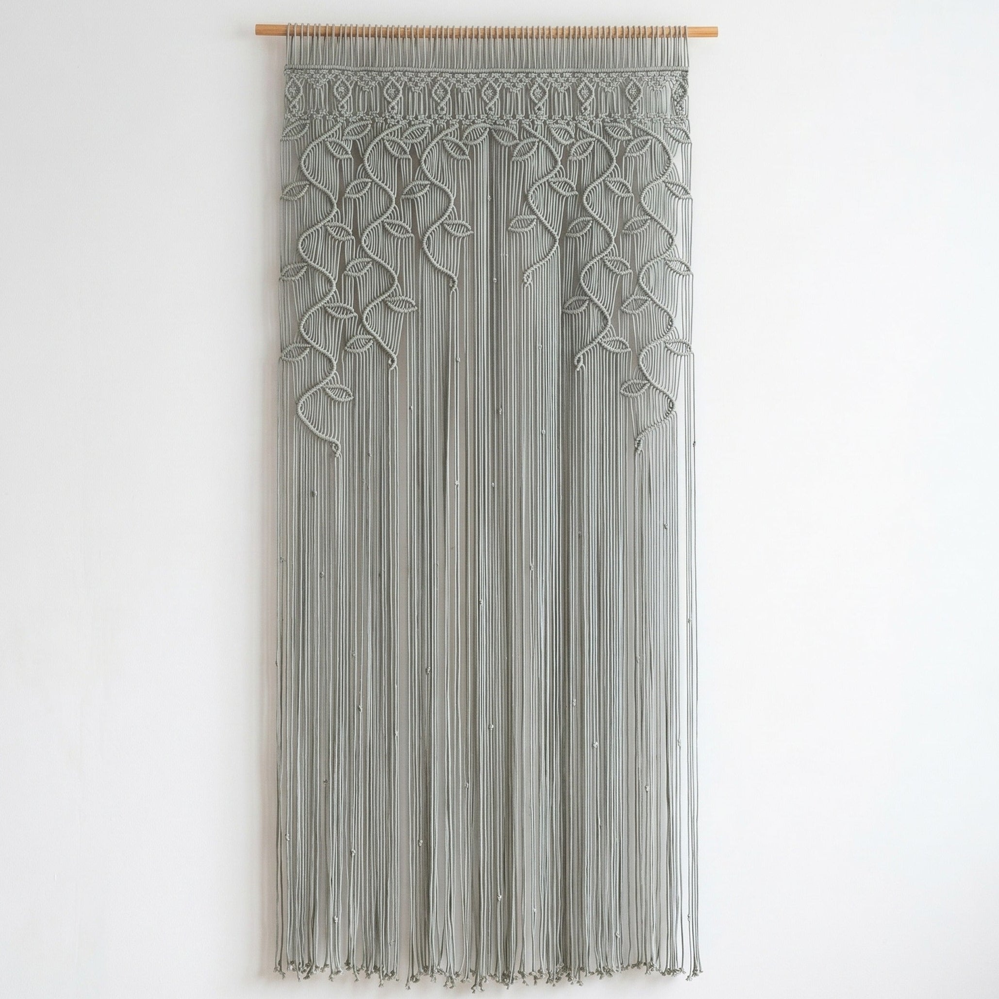 Macrame Curtain for Boho Curtain and Room Divider Decor C01