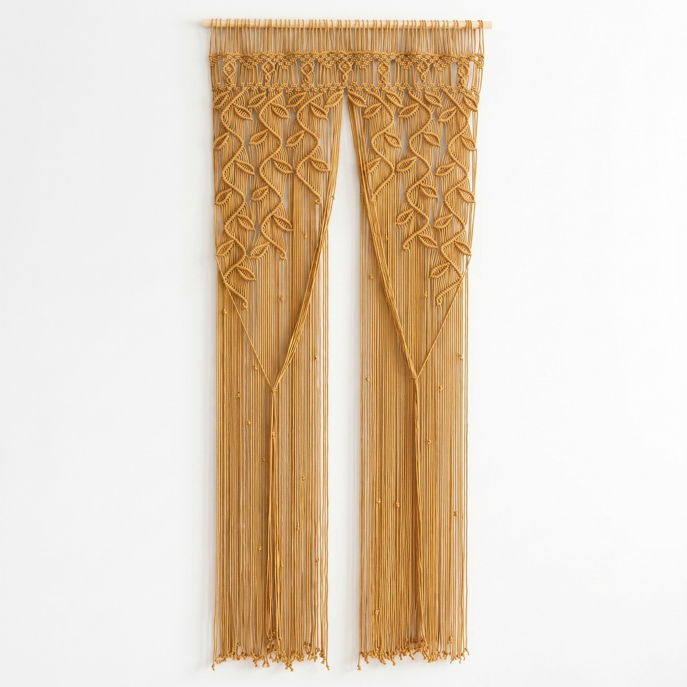 Macrame Curtain for Boho Curtain and Room Divider Decor C01