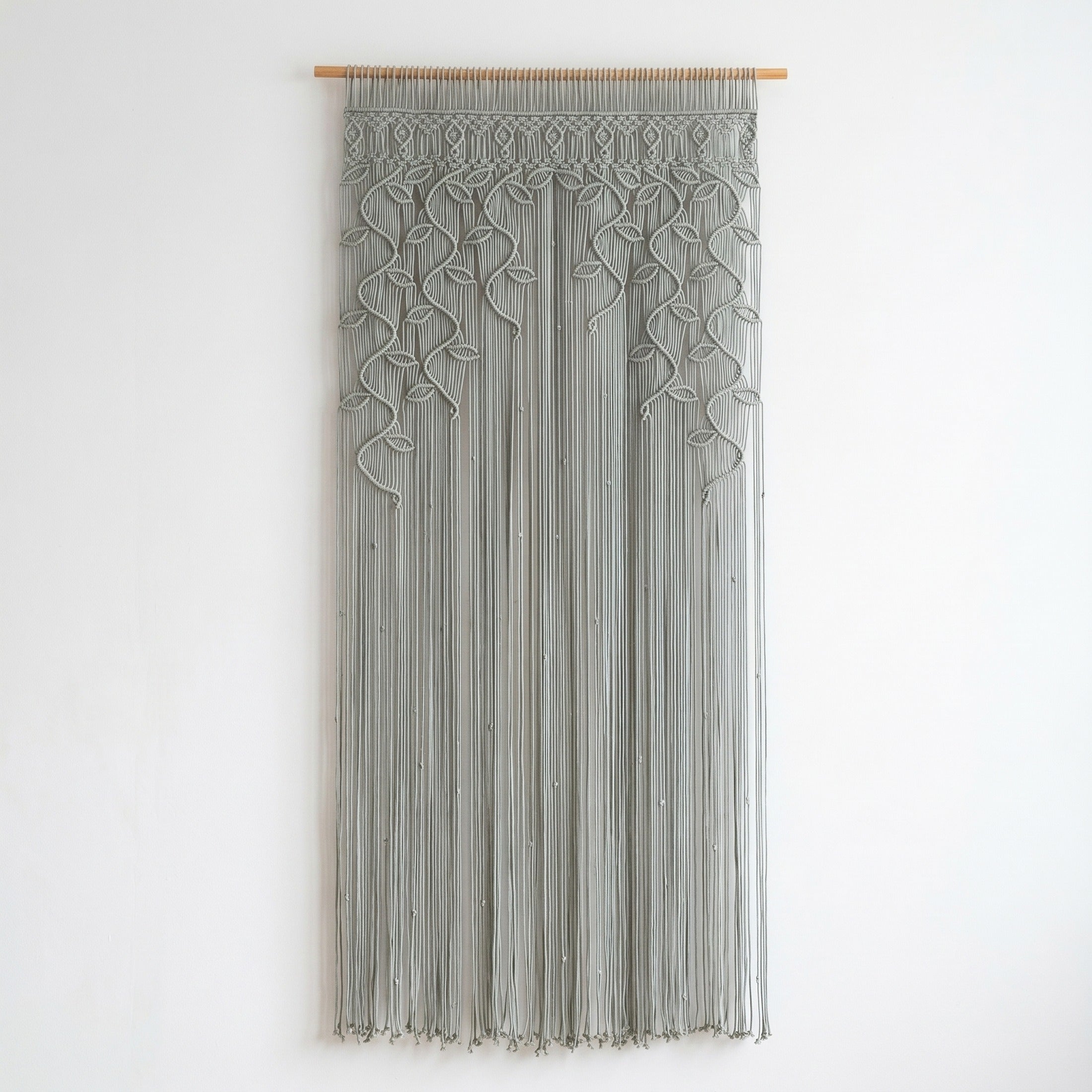 Macrame Curtain for Decorative Curtain and Boho Wall Decor C01