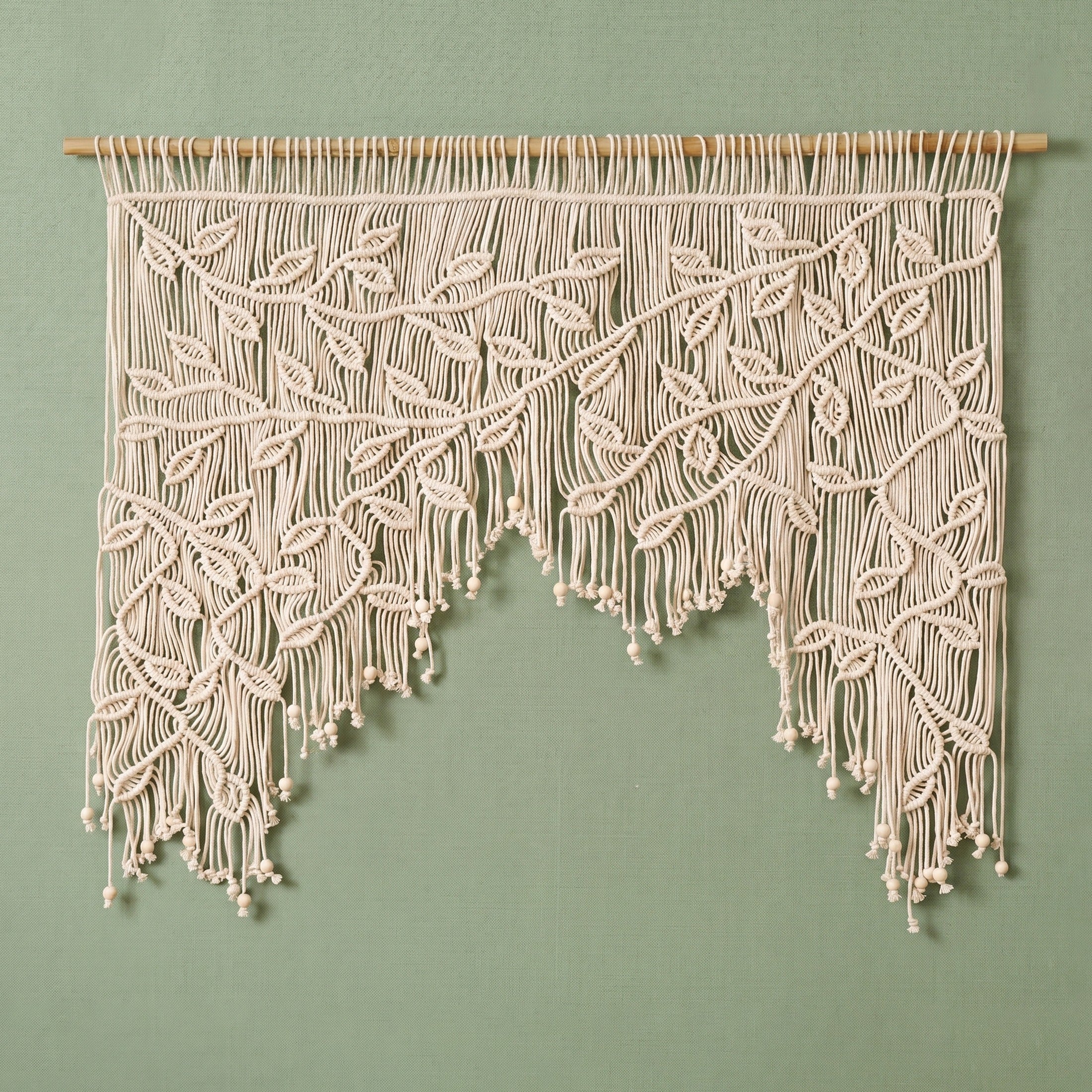 Macrame Curtain for Boho Room Divider and Privacy Screen C02