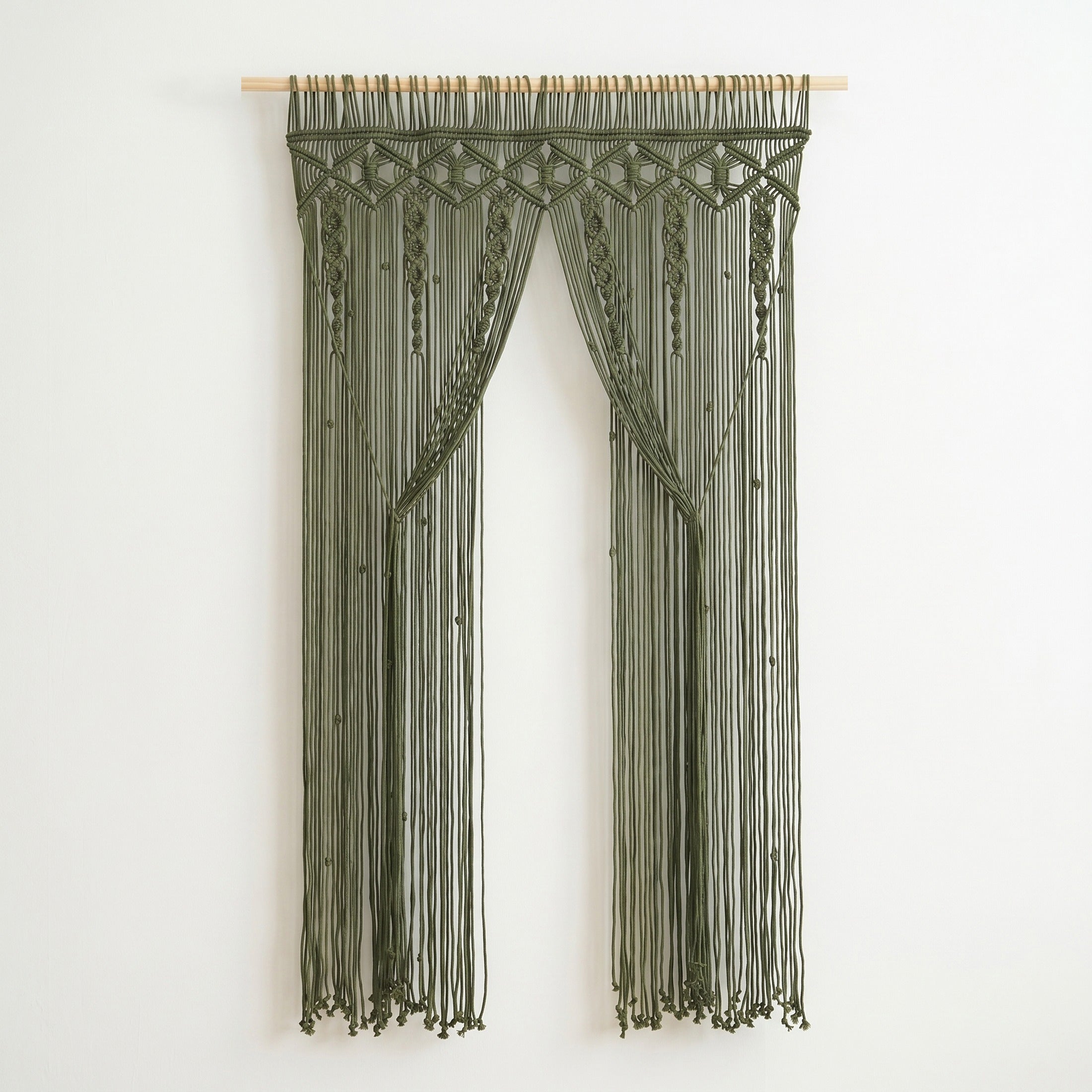 Macrame Curtain Bohemian Home Decor with Woven Curtain Panel C06