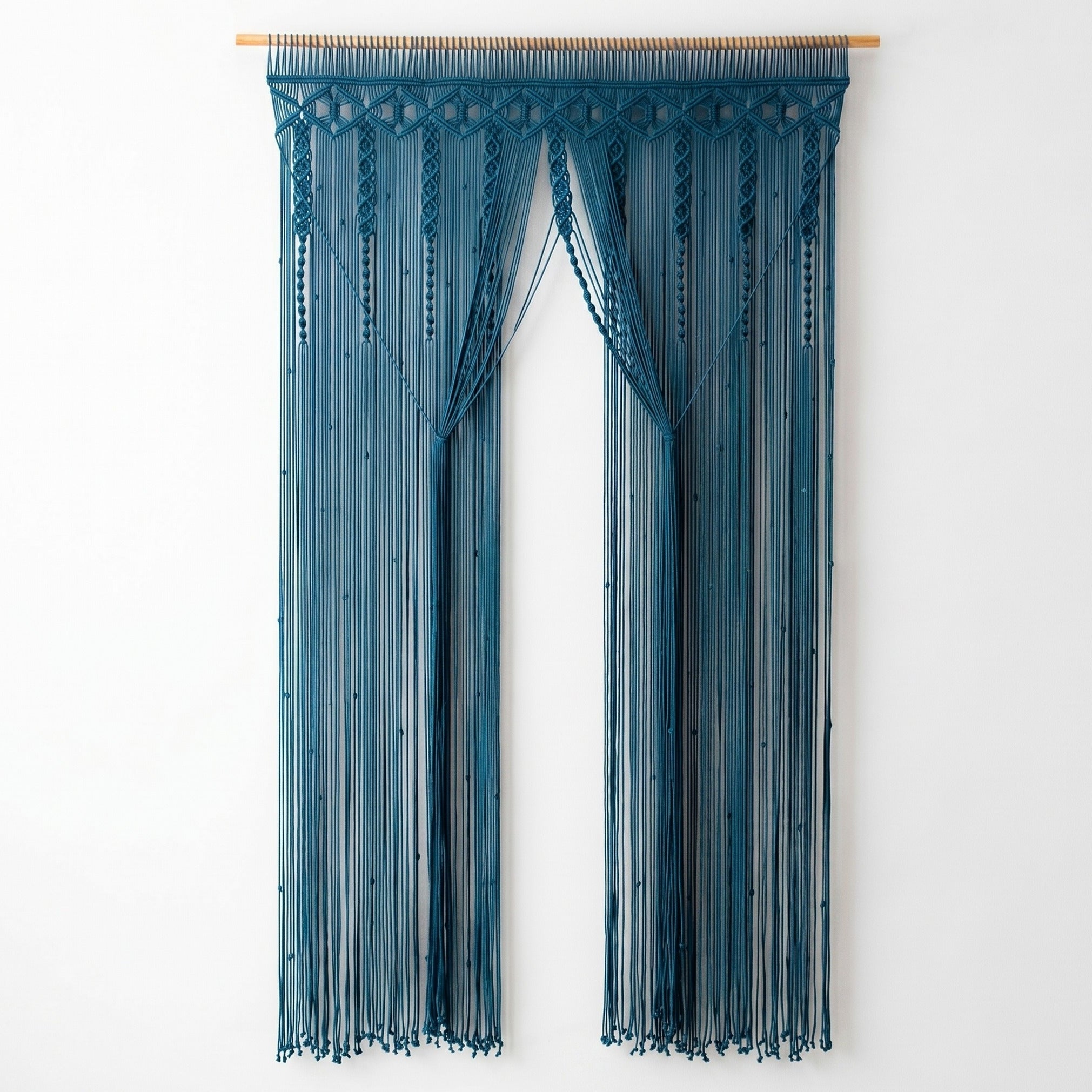Macrame Curtain Bohemian Home Decor with Woven Curtain Panel C06