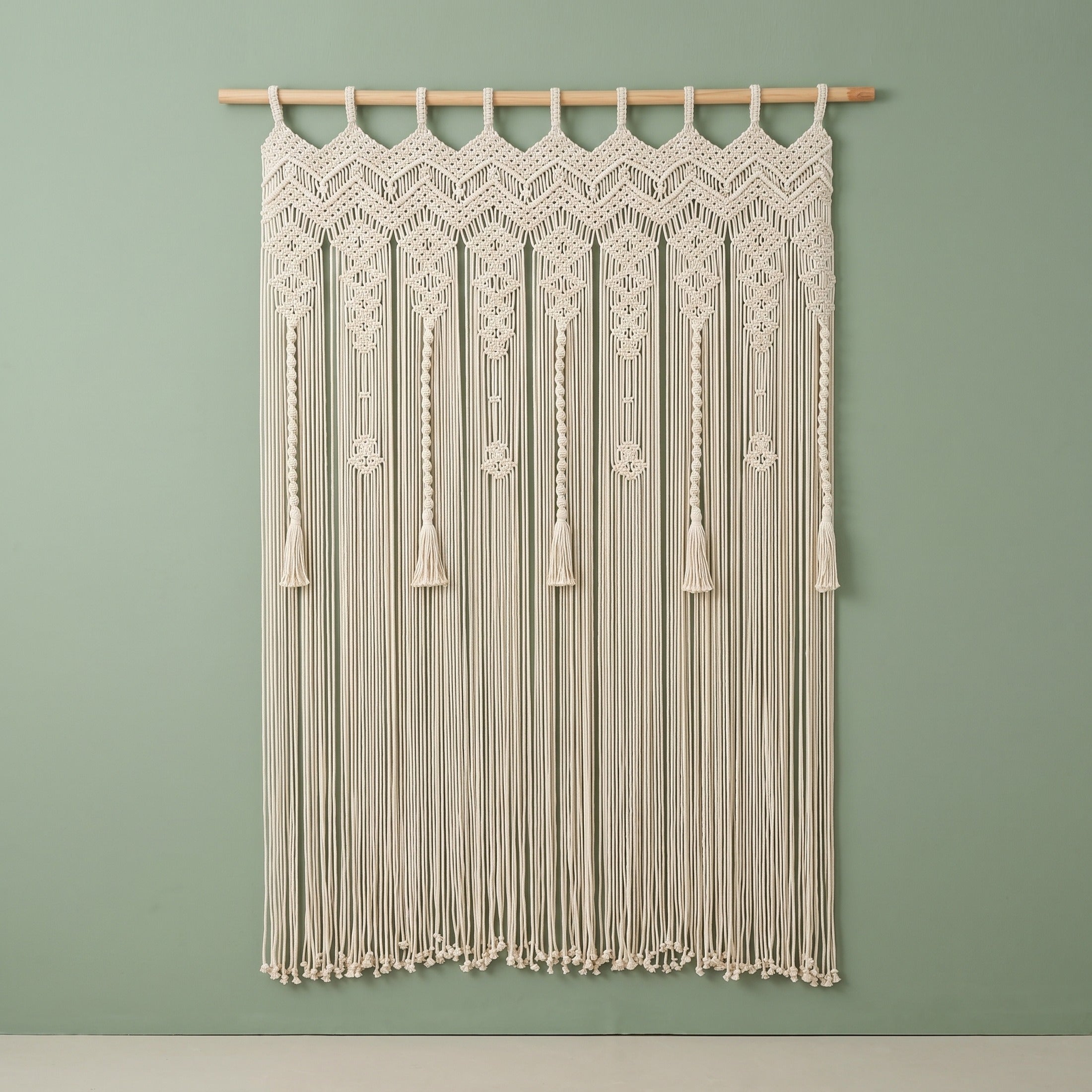 Macrame Curtain Decorative Wall Curtain for Rustic Decor C16