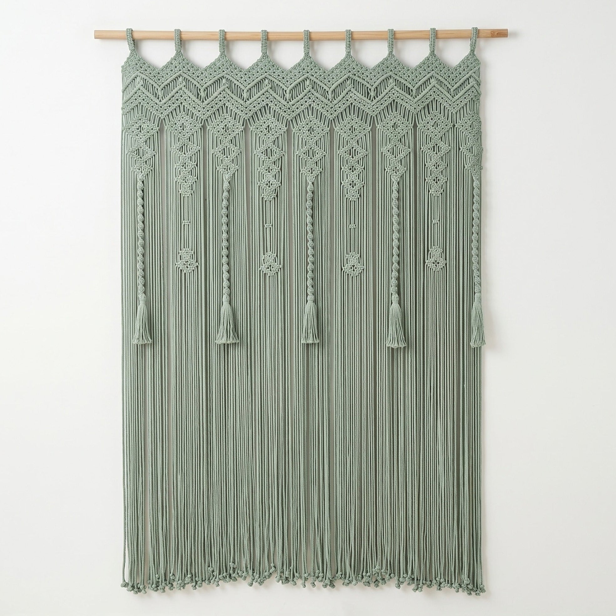 Macrame Curtain Decorative Wall Curtain for Rustic Decor C16