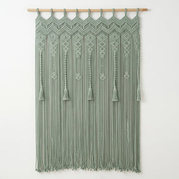 Macrame Curtain Decorative Wall Curtain for Rustic Decor C16