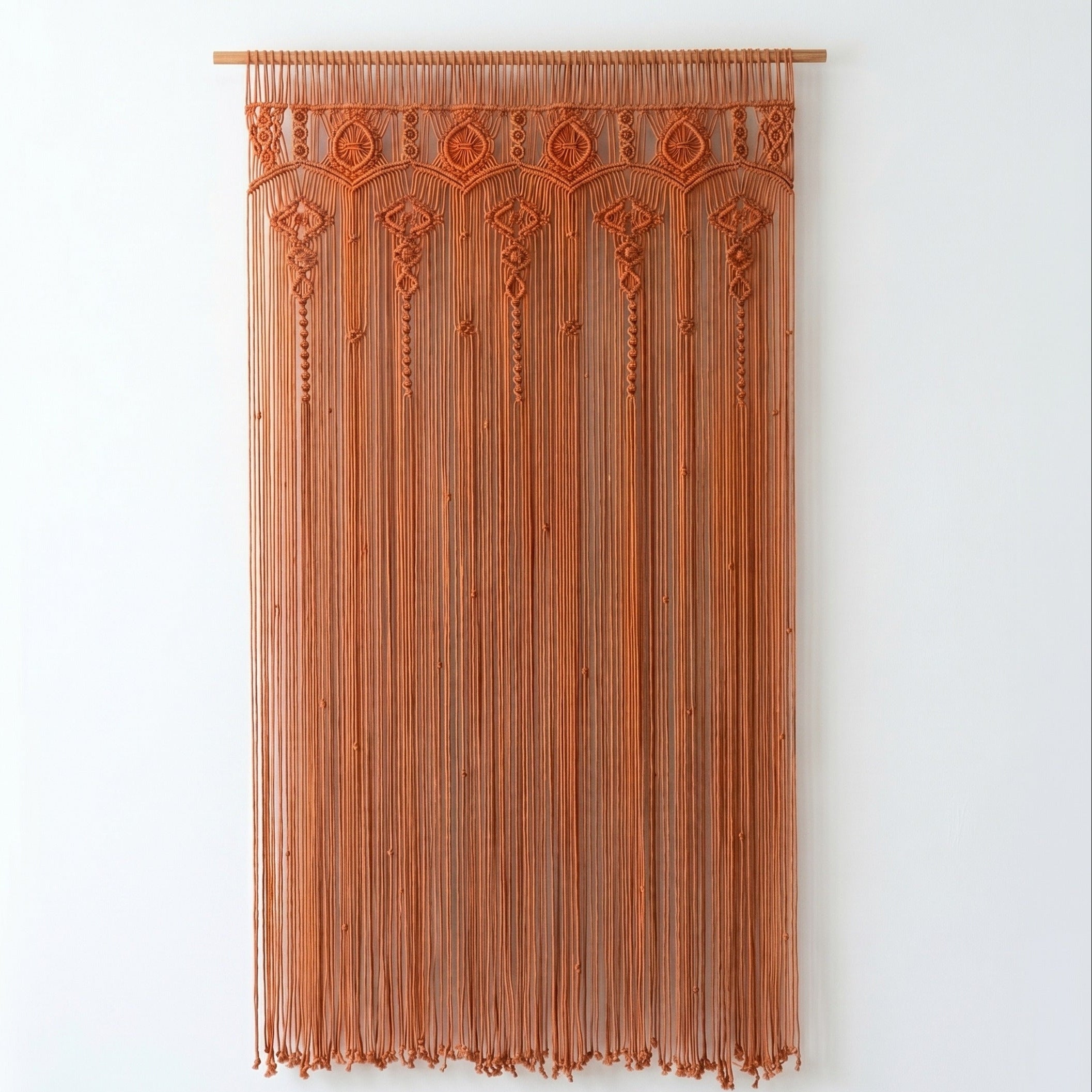 Macrame Curtain for Boho Window Decor and Textile Art C26
