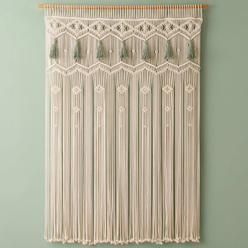Macrame Curtain for Modern Boho Decor and Home Accents C28
