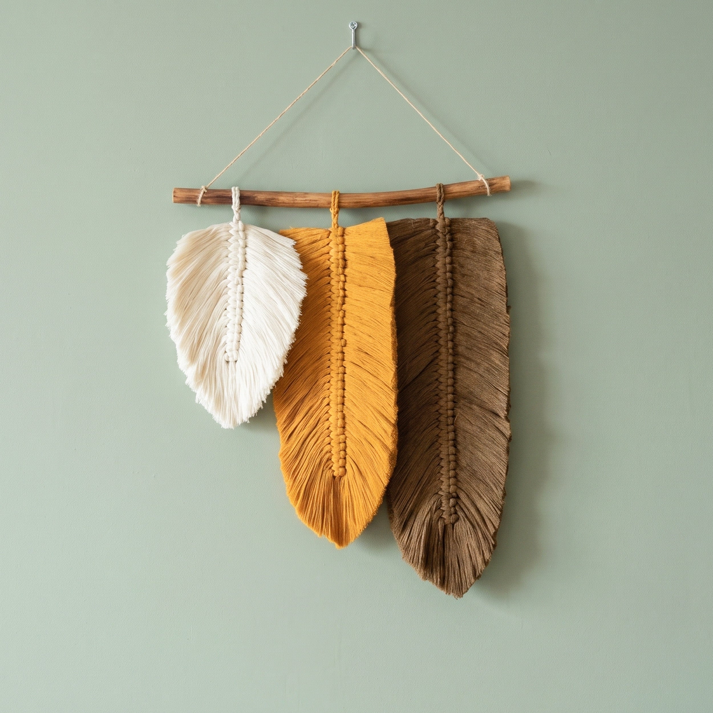 Macrame Leaves Wall Hanging Boho Wall Decor for Farmhouse L04