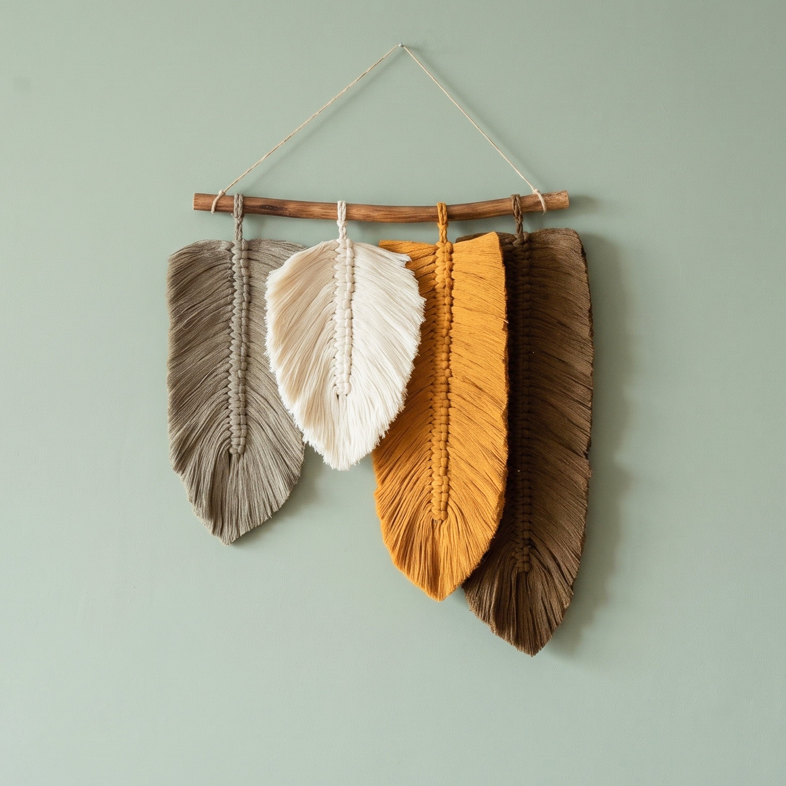 Macrame Leaves Wall Hanging Boho Wall Decor for Farmhouse L04