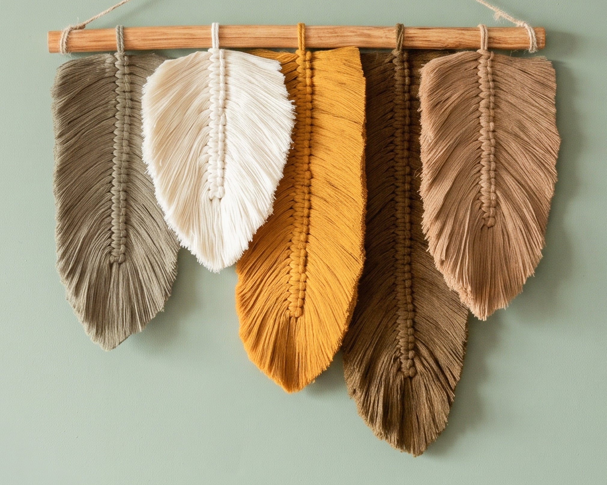 Macrame Leaves Wall Hanging Boho Wall Decor for Farmhouse L04