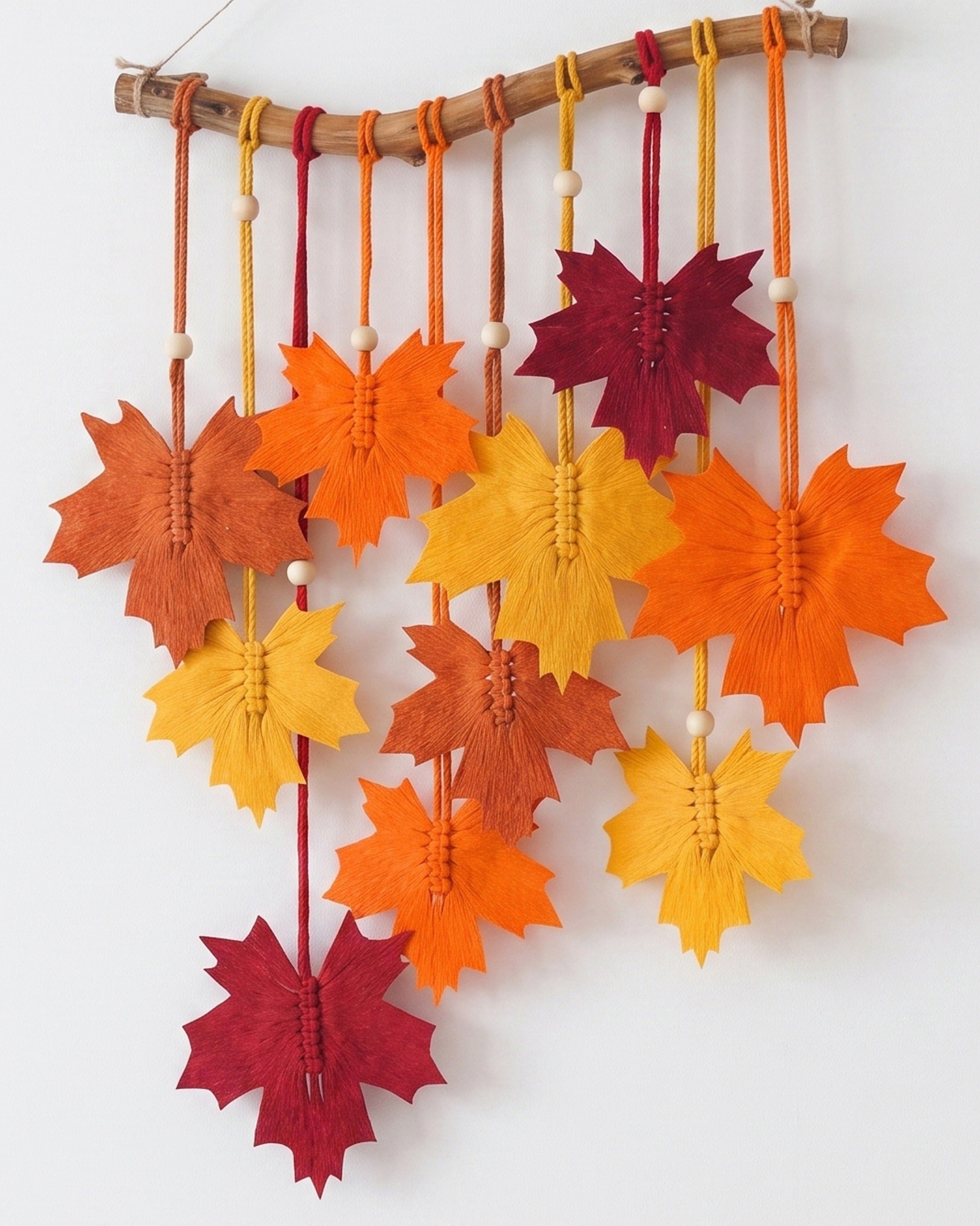 Macrame Leaves Wall Hanging Nature Wall Decor for Home L28
