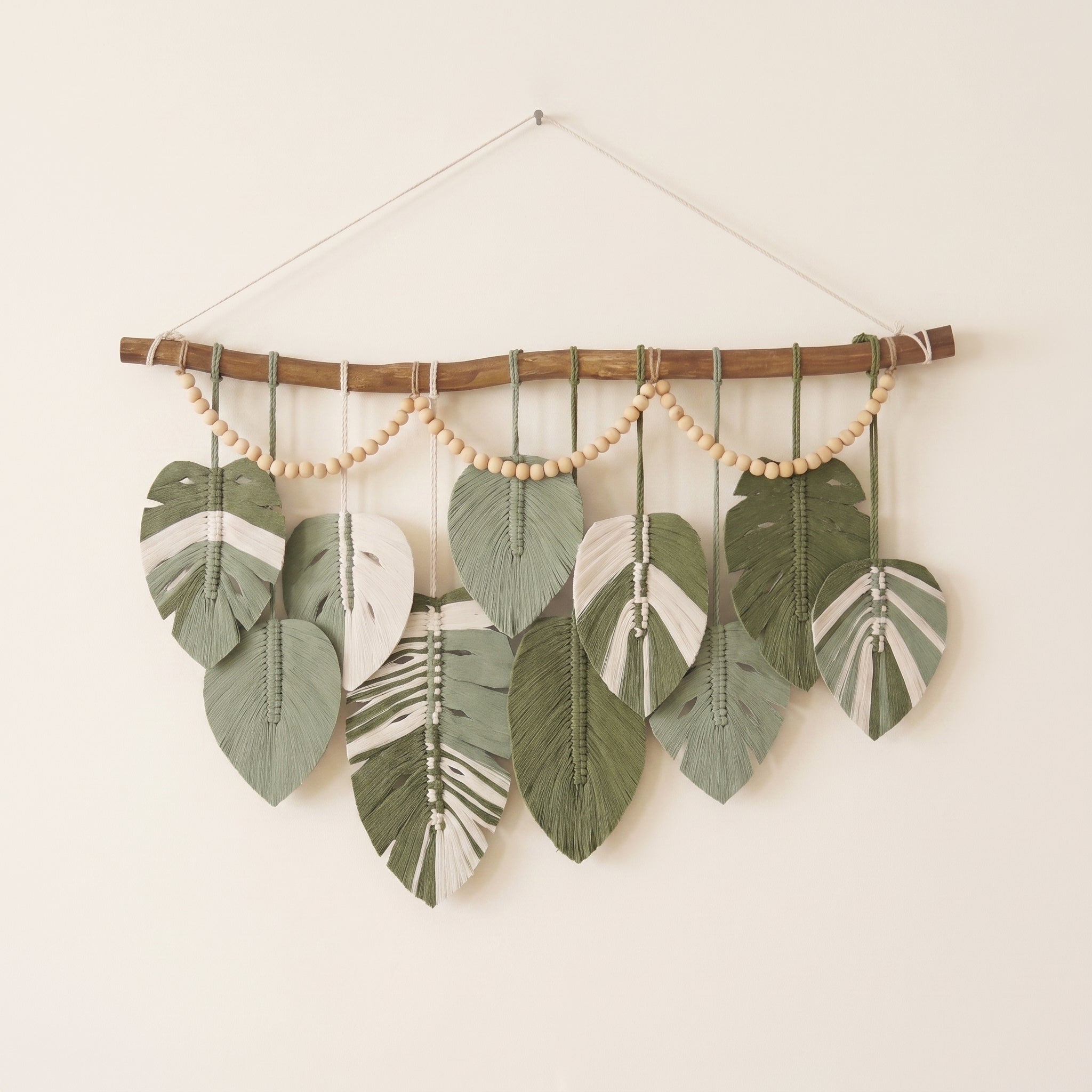 Macrame Leaves Wall Hanging Rustic Wall Decor for Boho L36