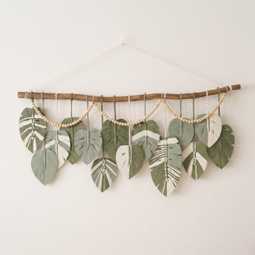 Macrame Leaves Wall Hanging Rustic Wall Decor for Boho L36