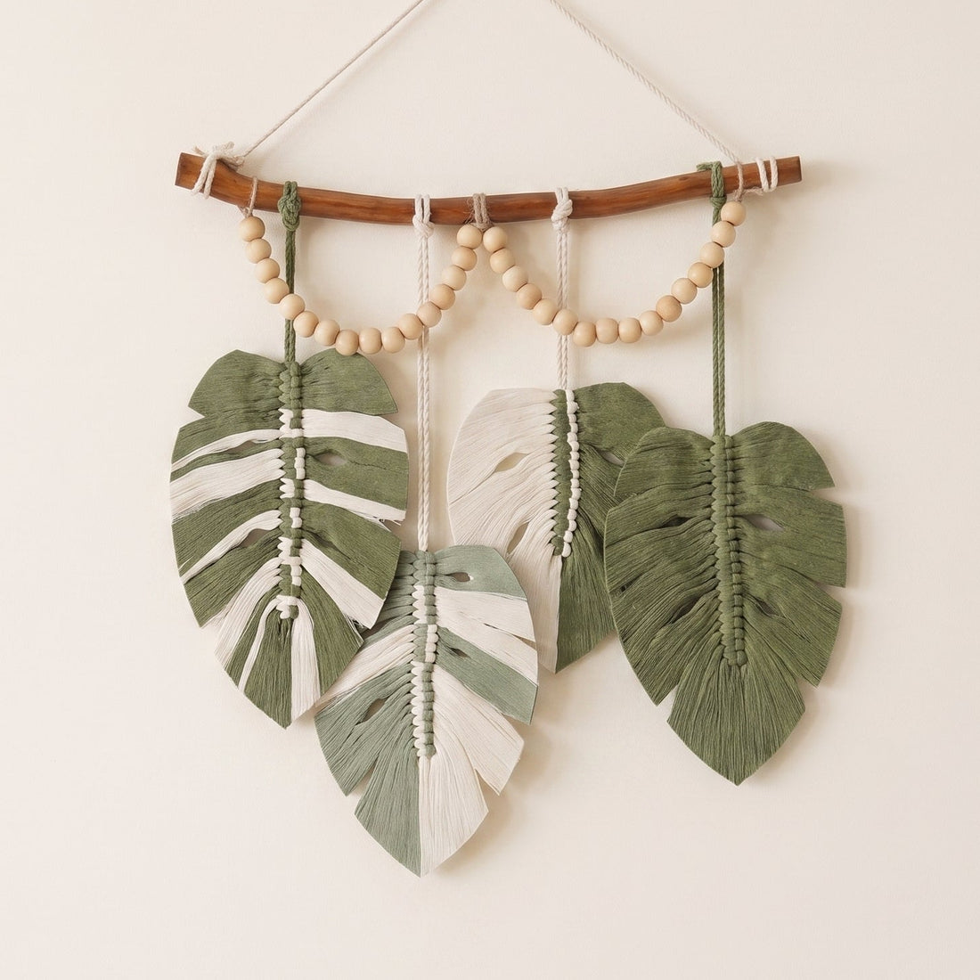 Macrame Leaves Wall Hanging Rustic Wall Decor for Boho L36