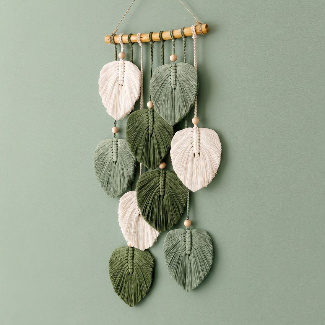 Macrame Leaves Wall Hanging Botanical Wall Decor for Boho L40