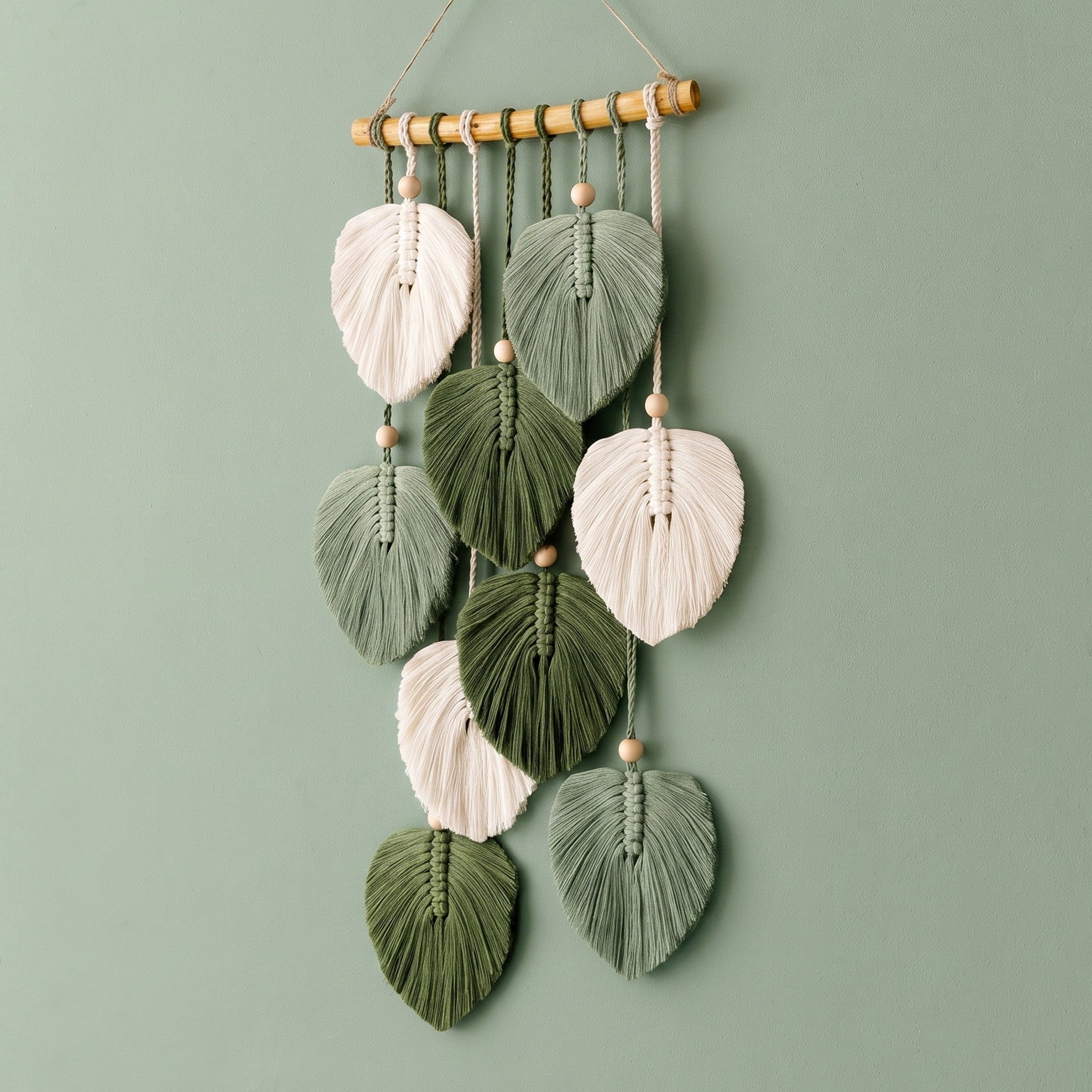 Macrame Leaves Wall Hanging Botanical Wall Decor for Boho L40