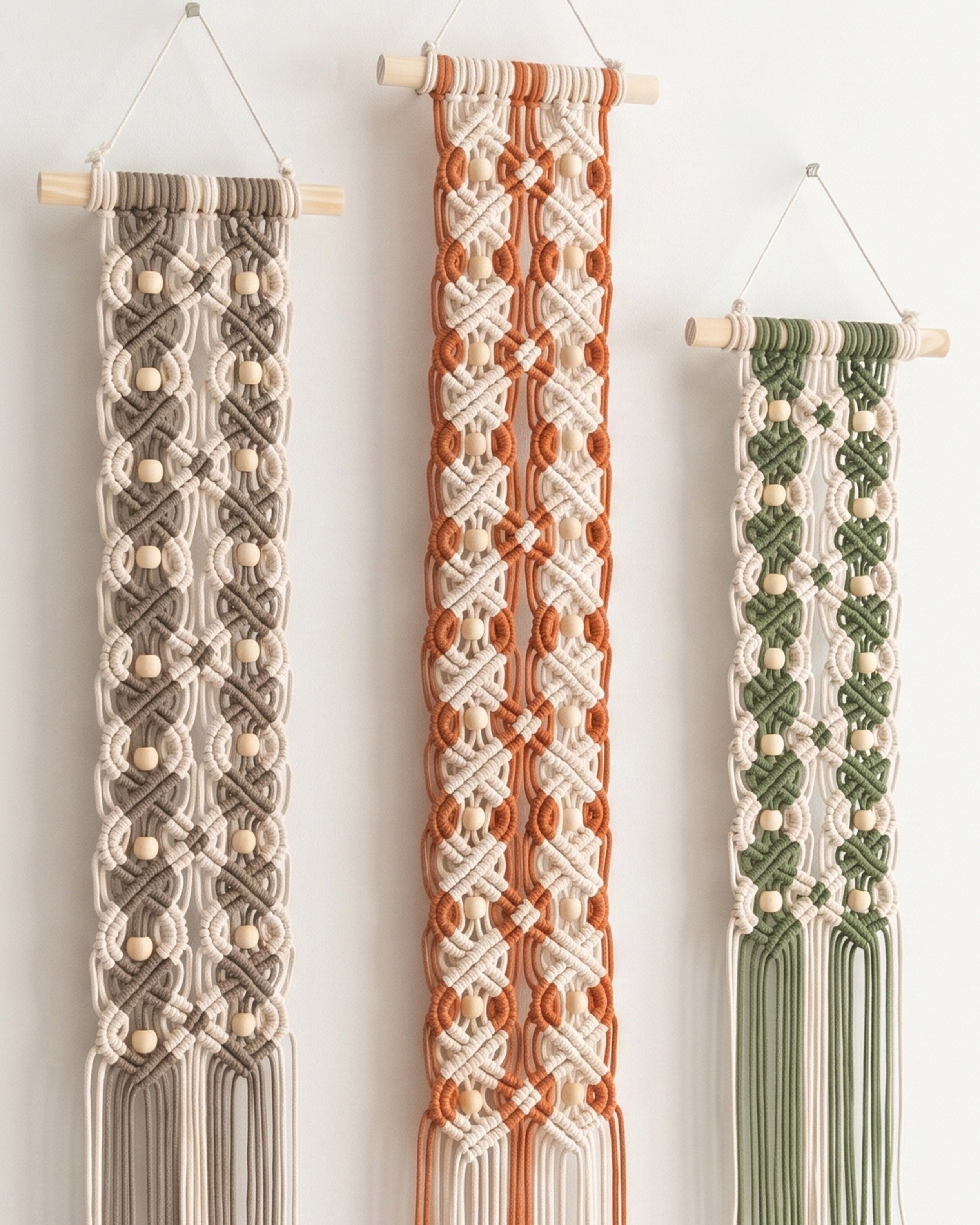 Macrame Leaf Minimal Wall Hanging Cotton Boho Wall Decor U06