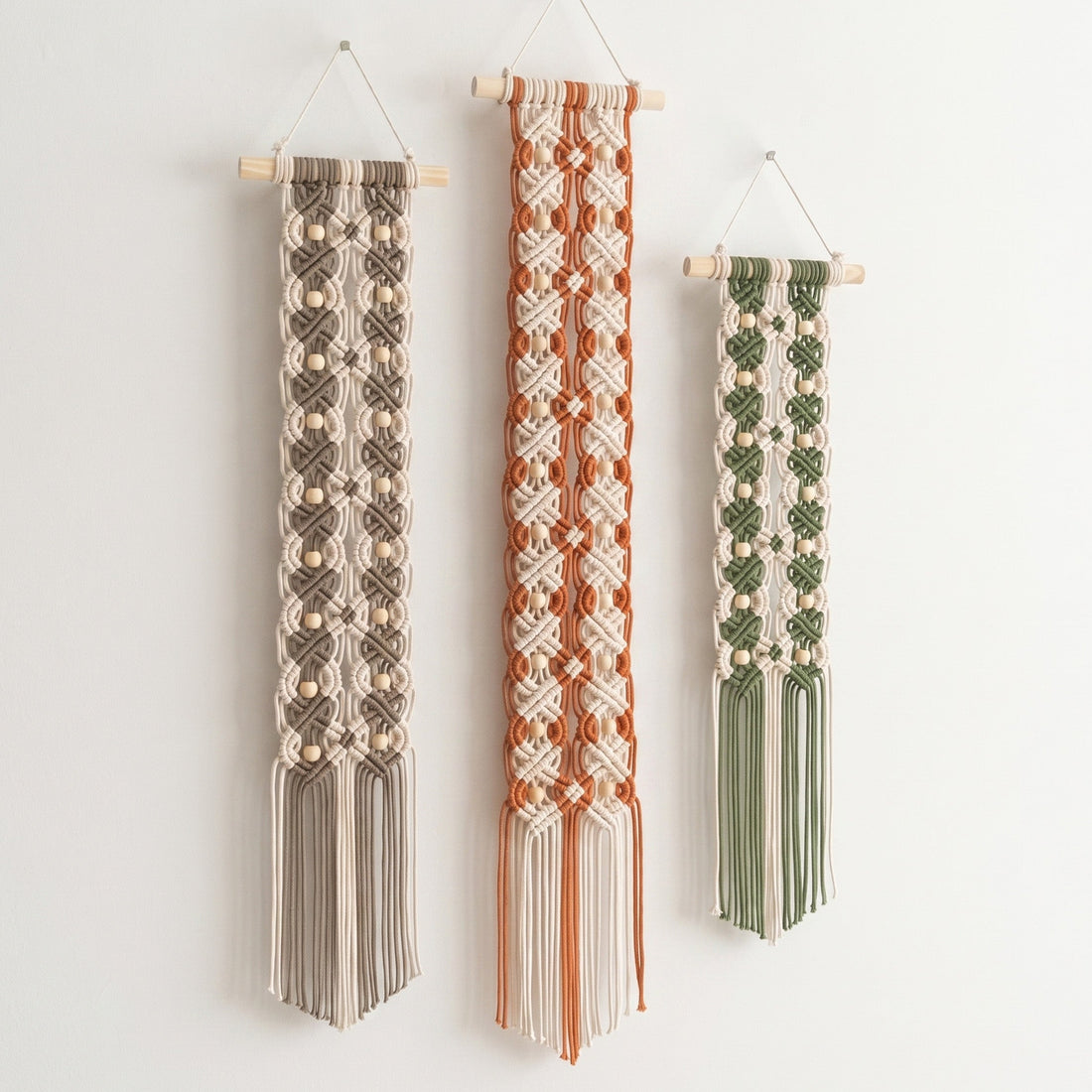 Macrame Leaf Minimal Wall Hanging Cotton Boho Wall Decor U06