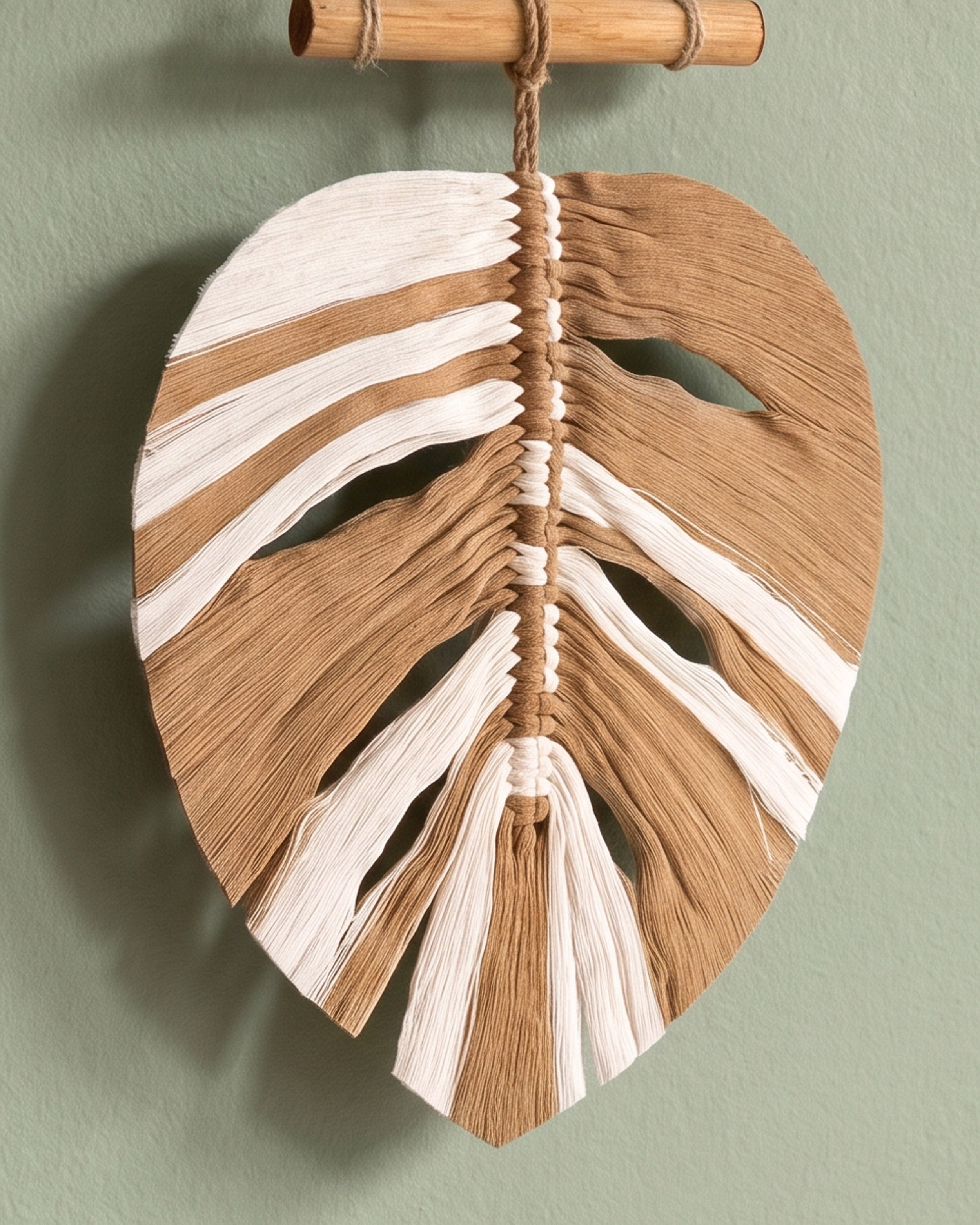 Macrame Leaves Wall Hanging Cotton for Modern Boho Homes L41