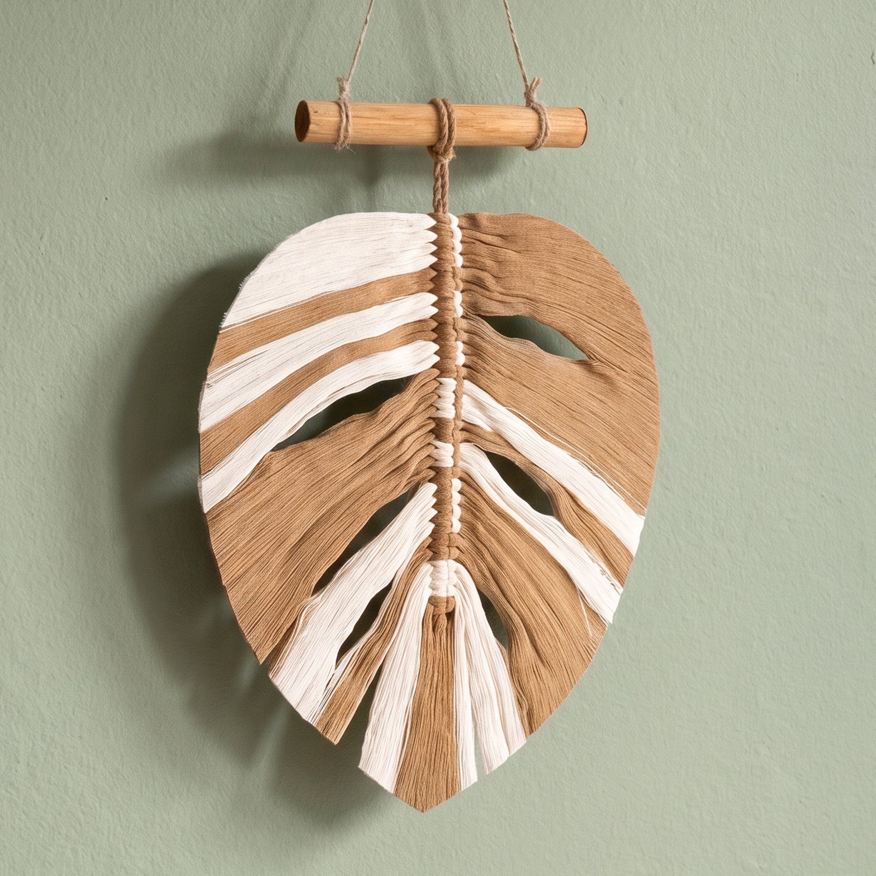 Macrame Leaves Wall Hanging Cotton for Modern Boho Homes L41