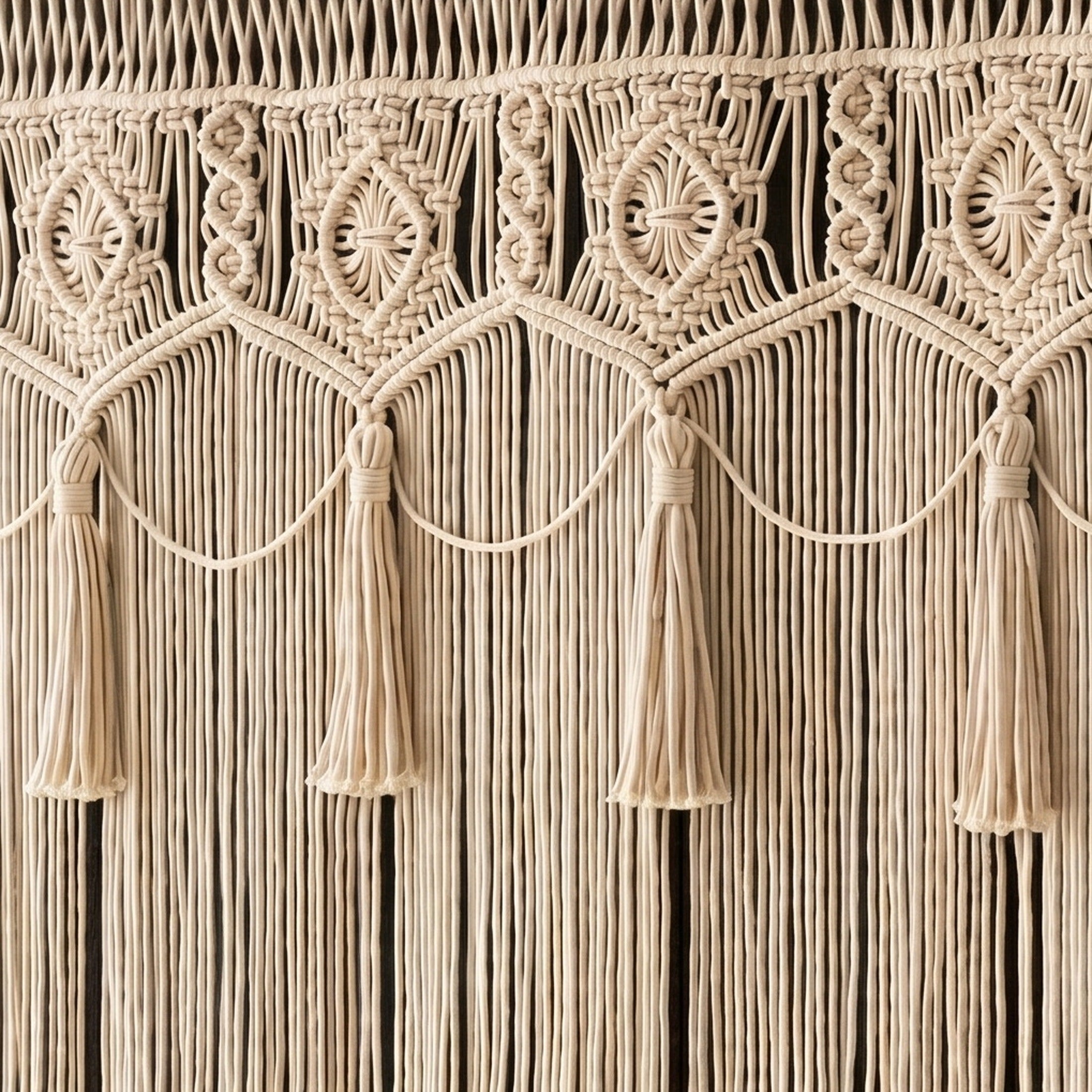Macrame Curtain for Room Divider Curtain and Home Decor C13