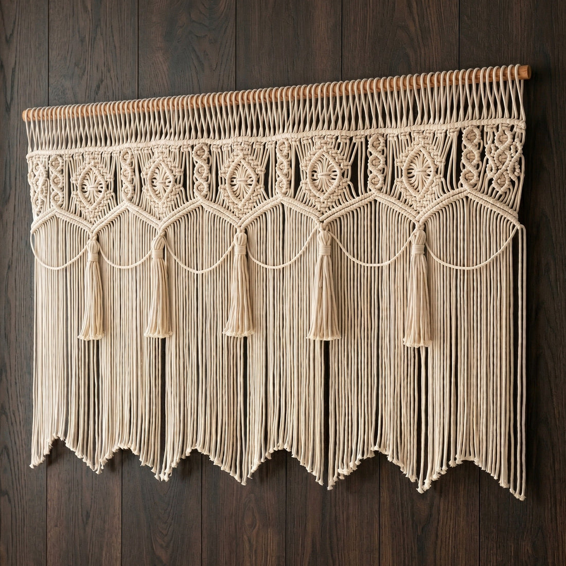 Macrame Curtain for Room Divider Curtain and Home Decor C13