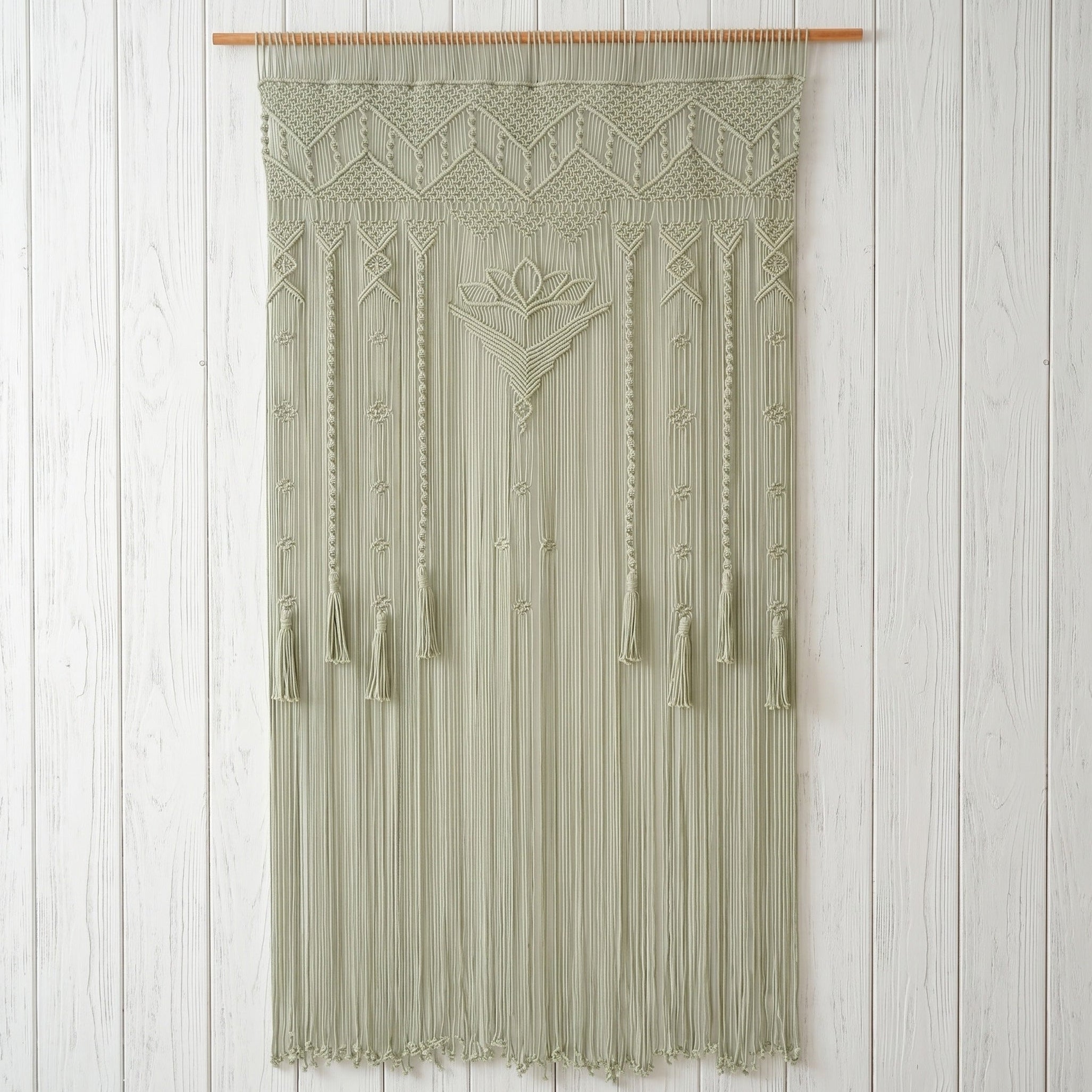 Macrame Curtain for Boho Wall Decor and Woven Room Divider C17